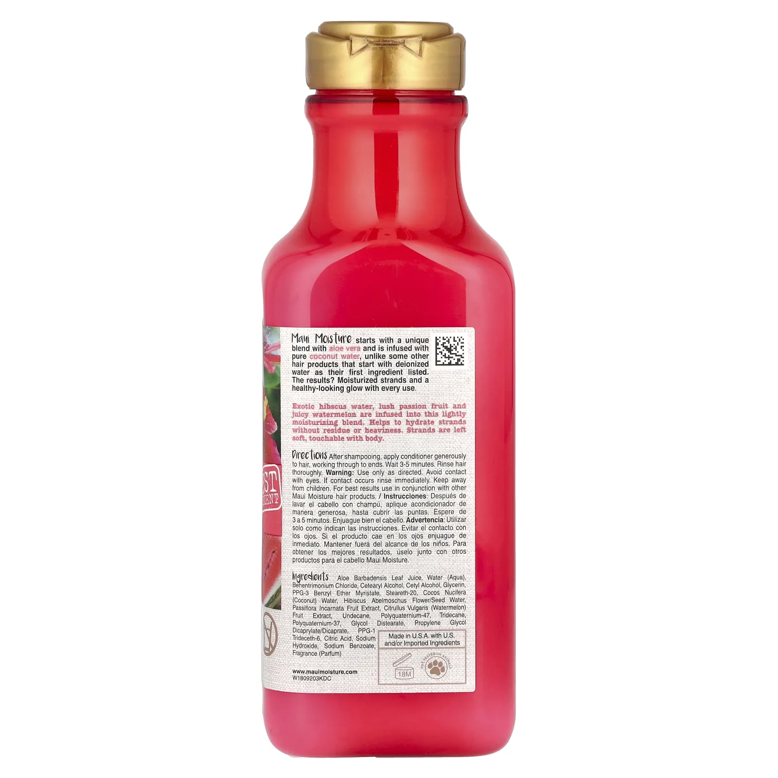 Maui Moisture, Hair Care, легкое увлажнение + кондиционер из воды из гибискуса, для всех типов волос, 385 мл (13 жидк. Унций)