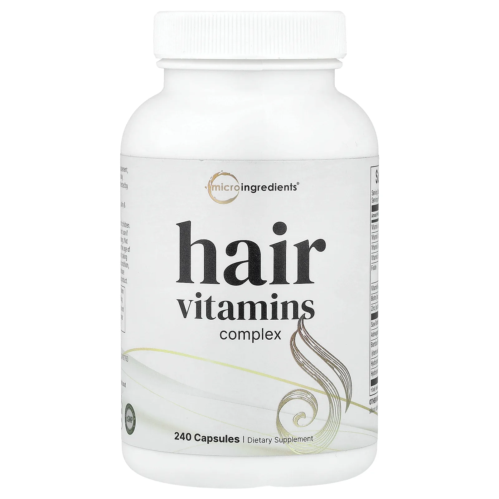 Micro Ingredients, Комплекс витаминов для волос, 240 капсул