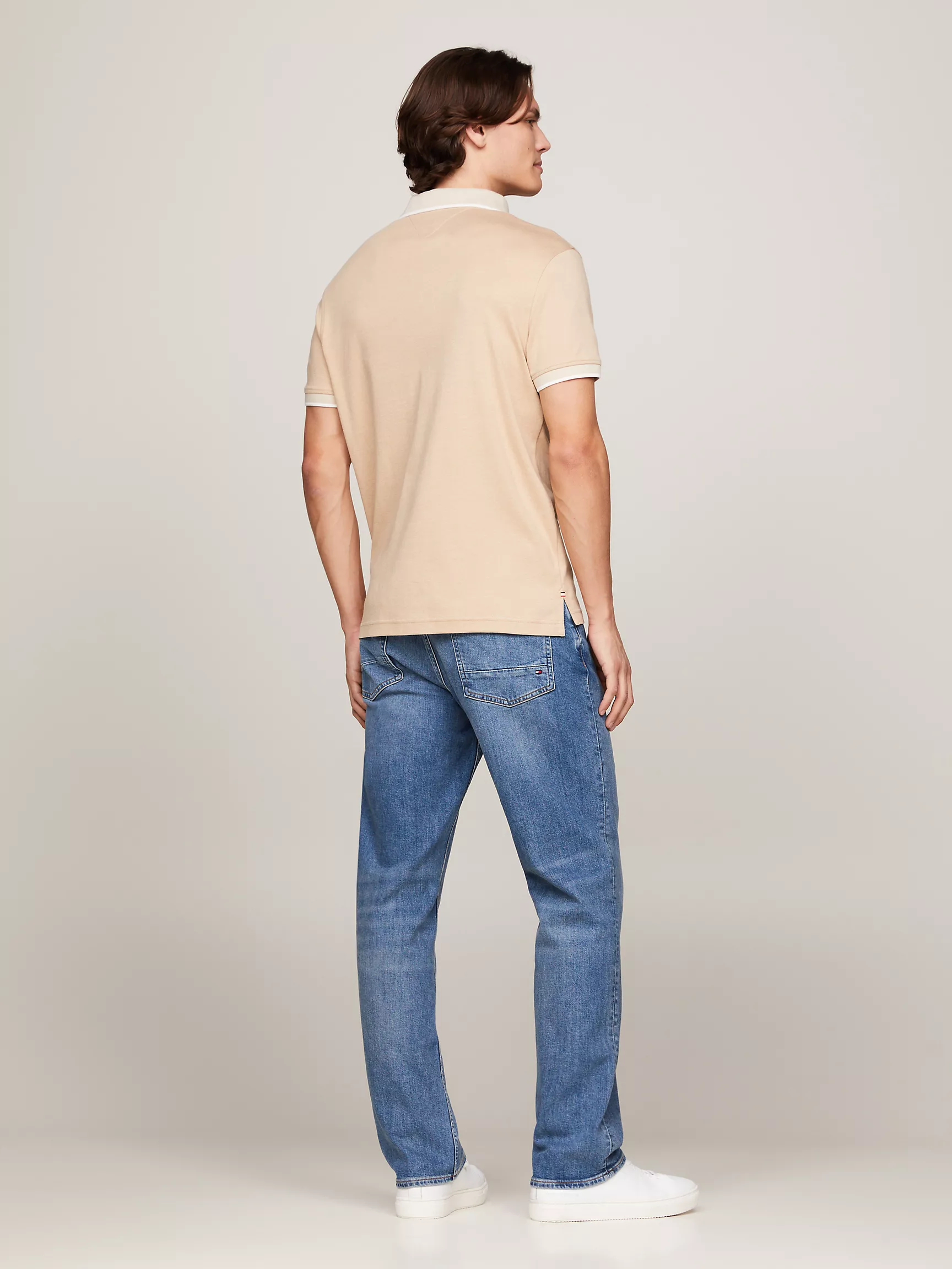 Мужское поло Tommy Hilfiger, Двухцветное трикотажное поло стандартного кроя