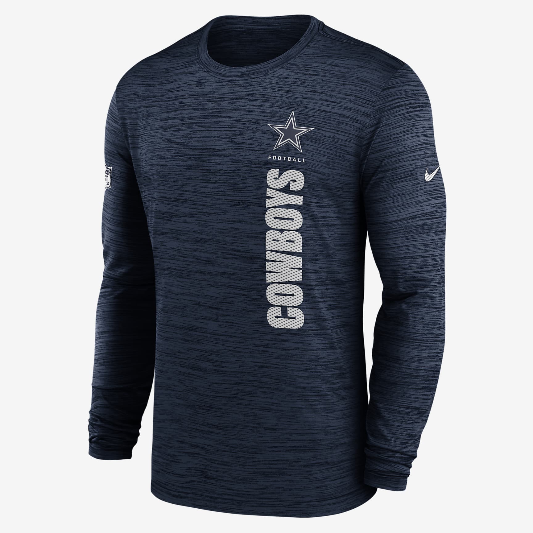 Dallas Cowboys Sideline Velocity Men's Nike Dri-FIT NFL Long-Sleeve T-Shirt