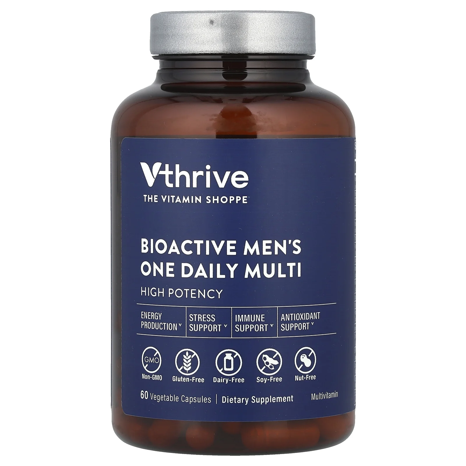 Vthrive, Bioactive Men's One Daily Multi, 60 растительных капсул
