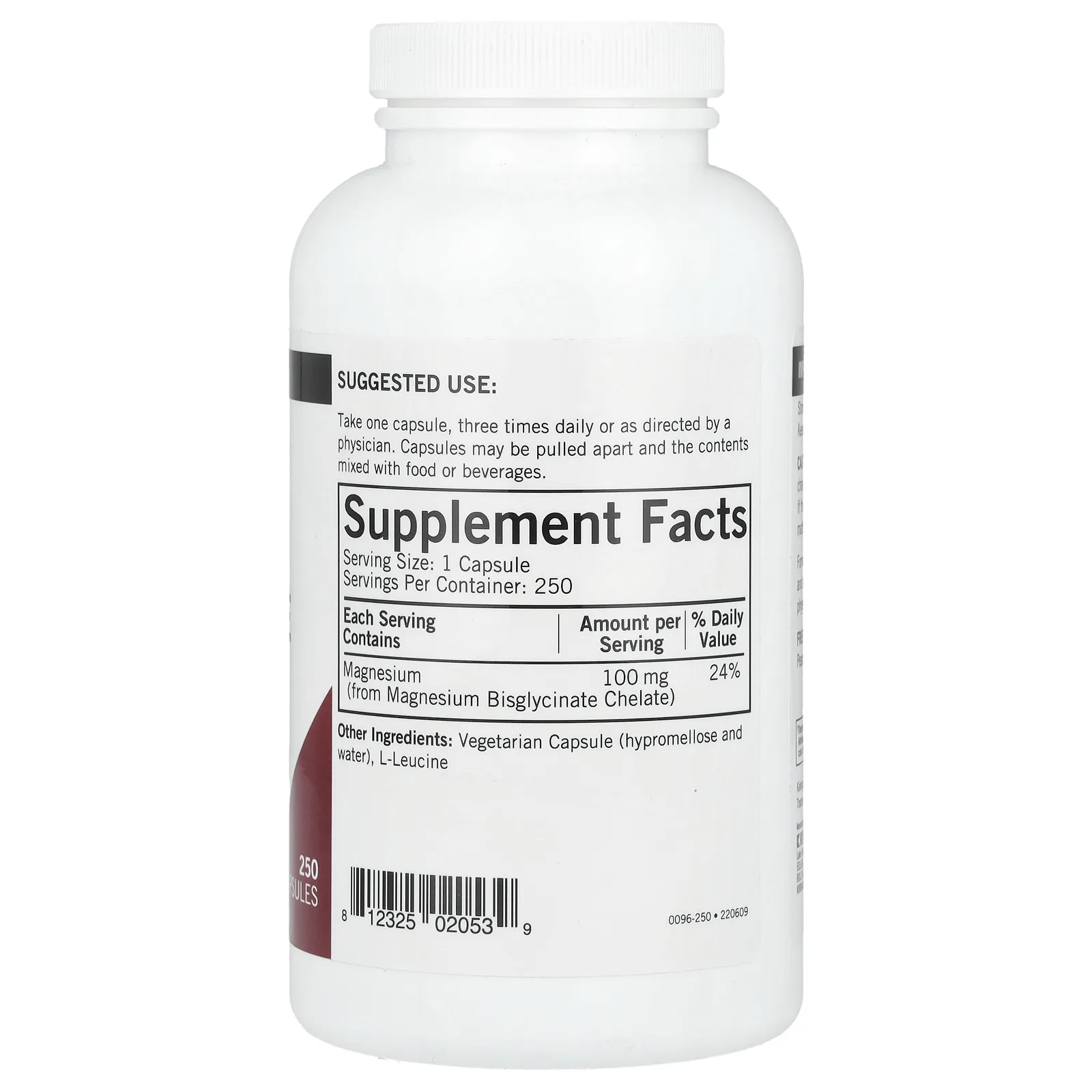 Kirkman Labs, хелатный бисглицинат магния, 250 капсул