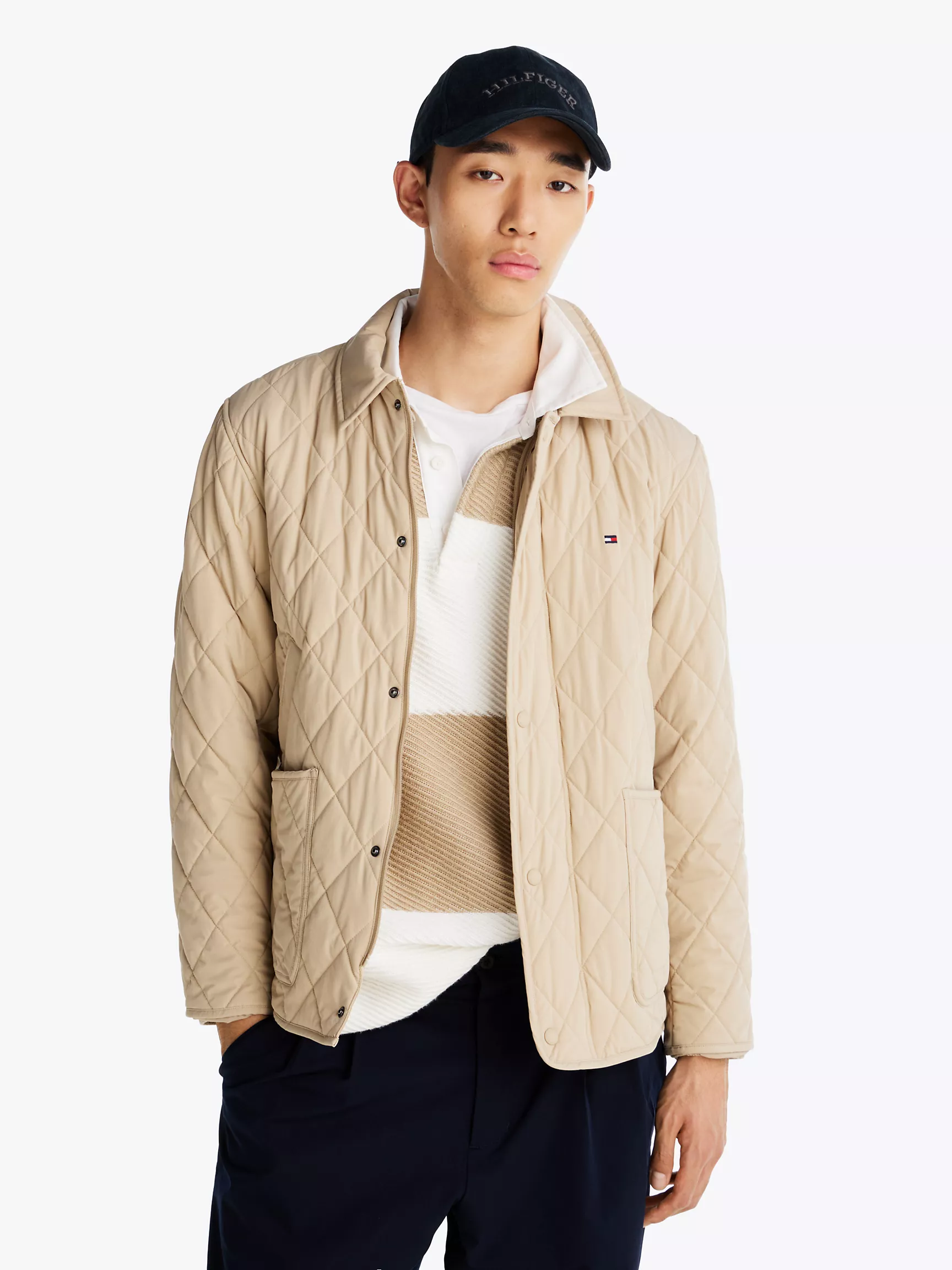 Мужская куртка Tommy Hilfiger, Стеганая рабочая куртка с ромбовидным узором