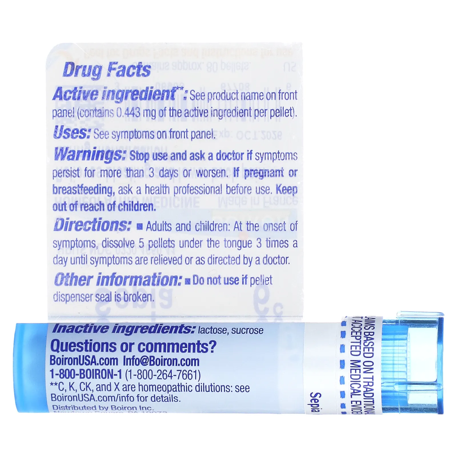 Boiron, Сепия, 6C, прибл. 80 гранул