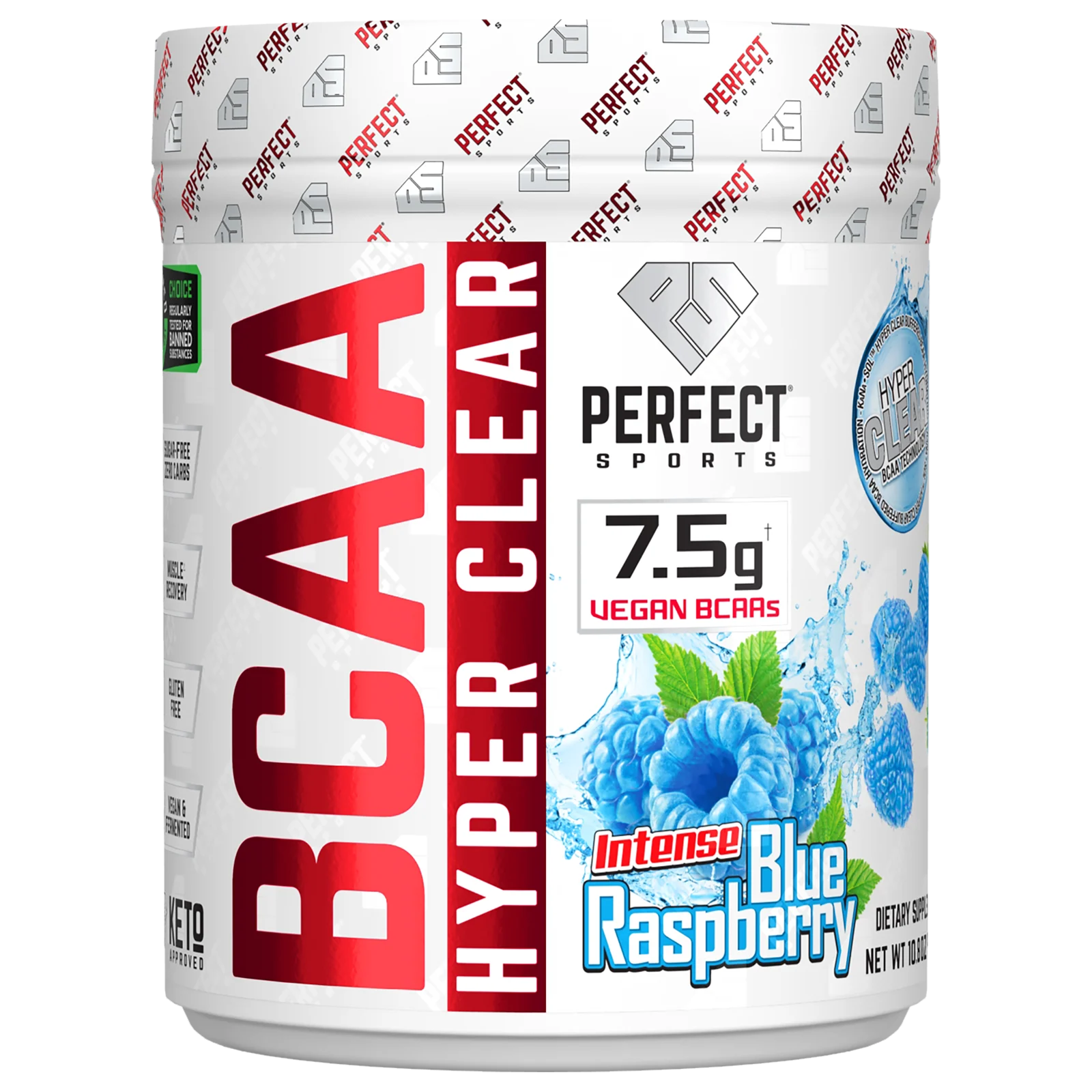 Perfect Sports, BCAA Hyper Clear, насыщенная голубая малина, 306 г (10,8 унции)