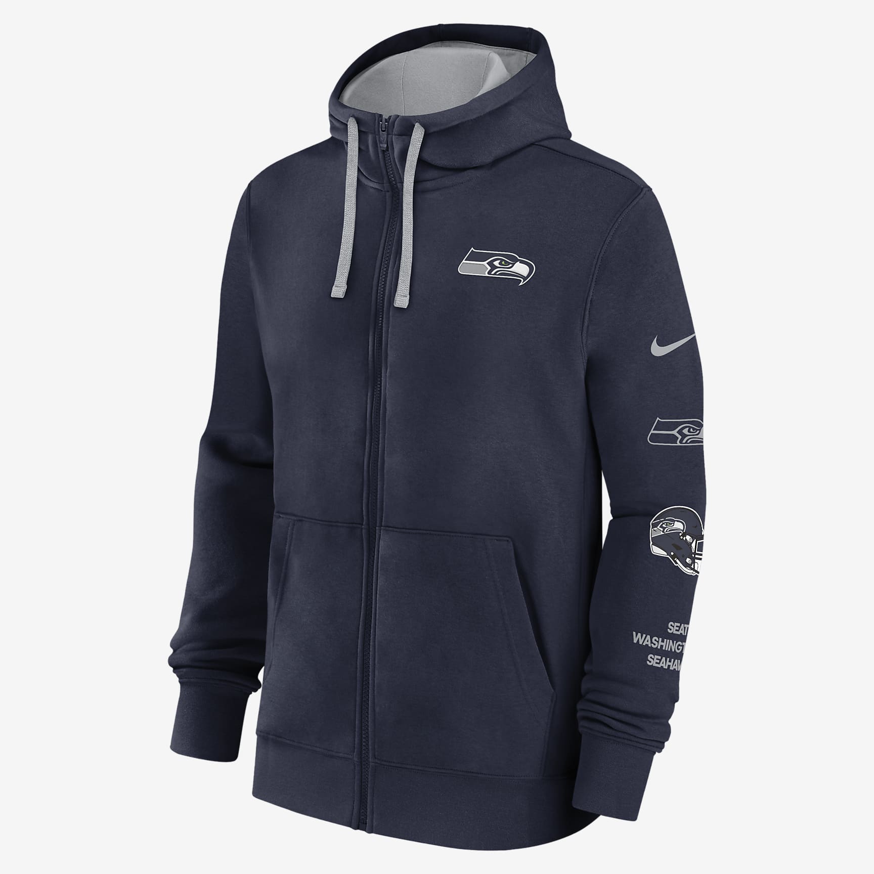 Seattle Seahawks Club Men's Nike NFL Full-Zip Hoodie