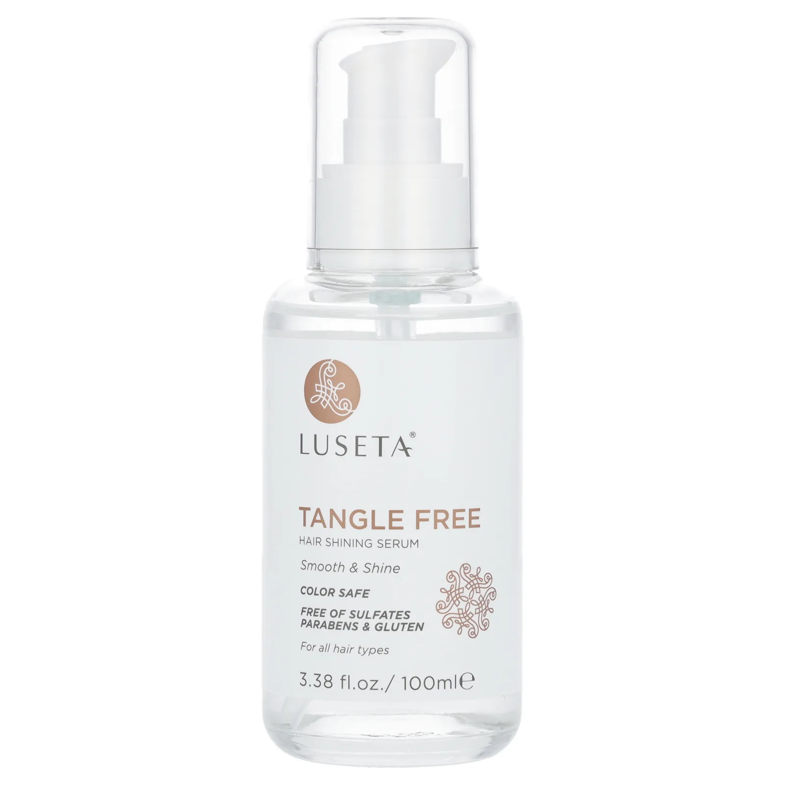 Luseta Beauty, Tangle Free, сыворотка для блеска волос, для всех типов волос, 100 мл (3,38 жидк. унции)