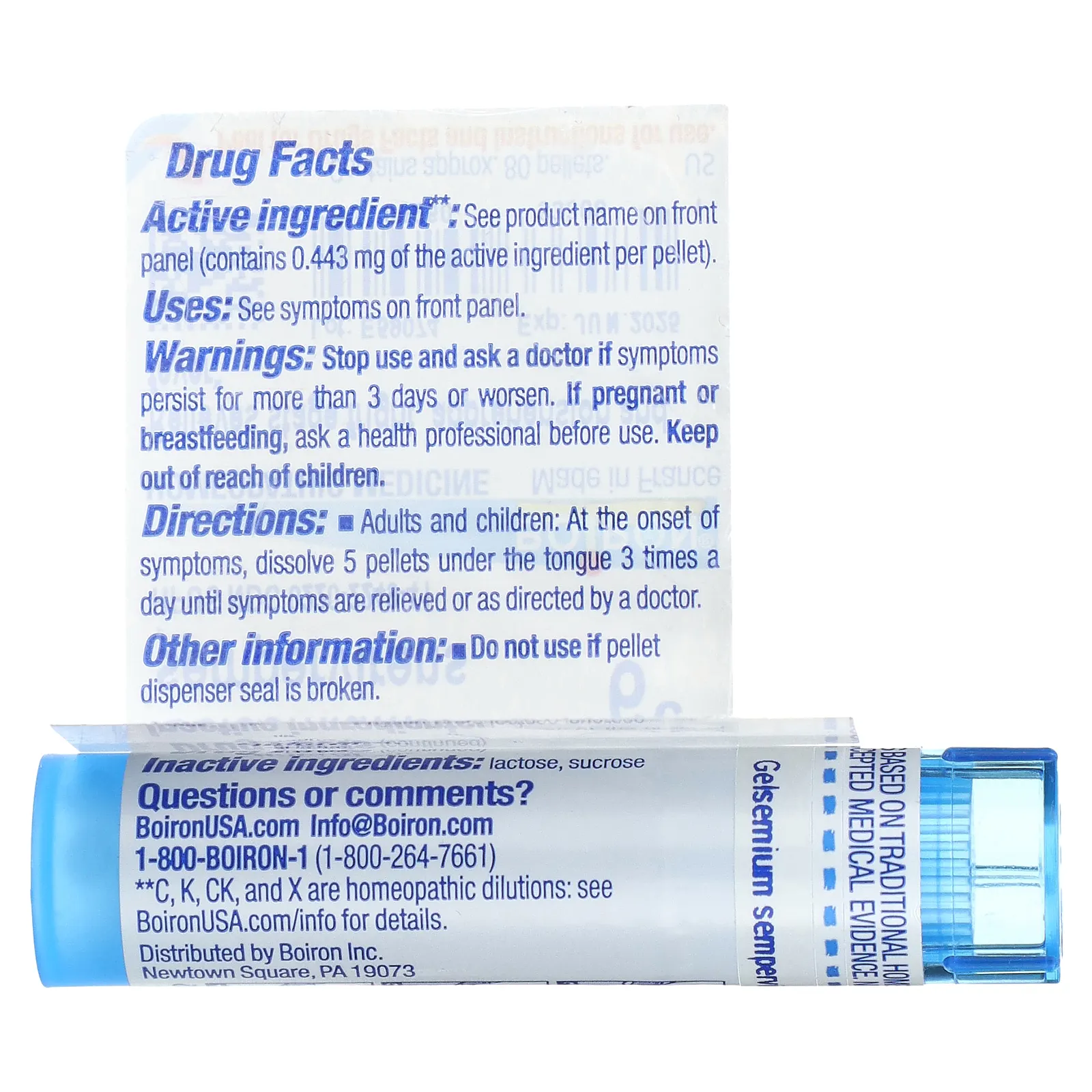 Boiron, Gelsemium Sempervirens, 6C, прибл. 80 гранул