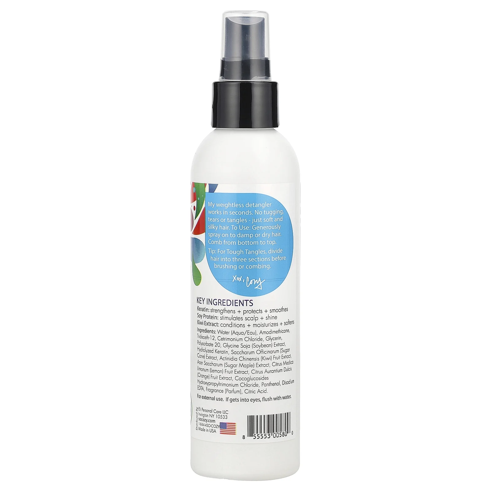 SoCozy, Средство от расчесывания волос и несмываемого состояния, 5,2 жидких унций (154 мл)