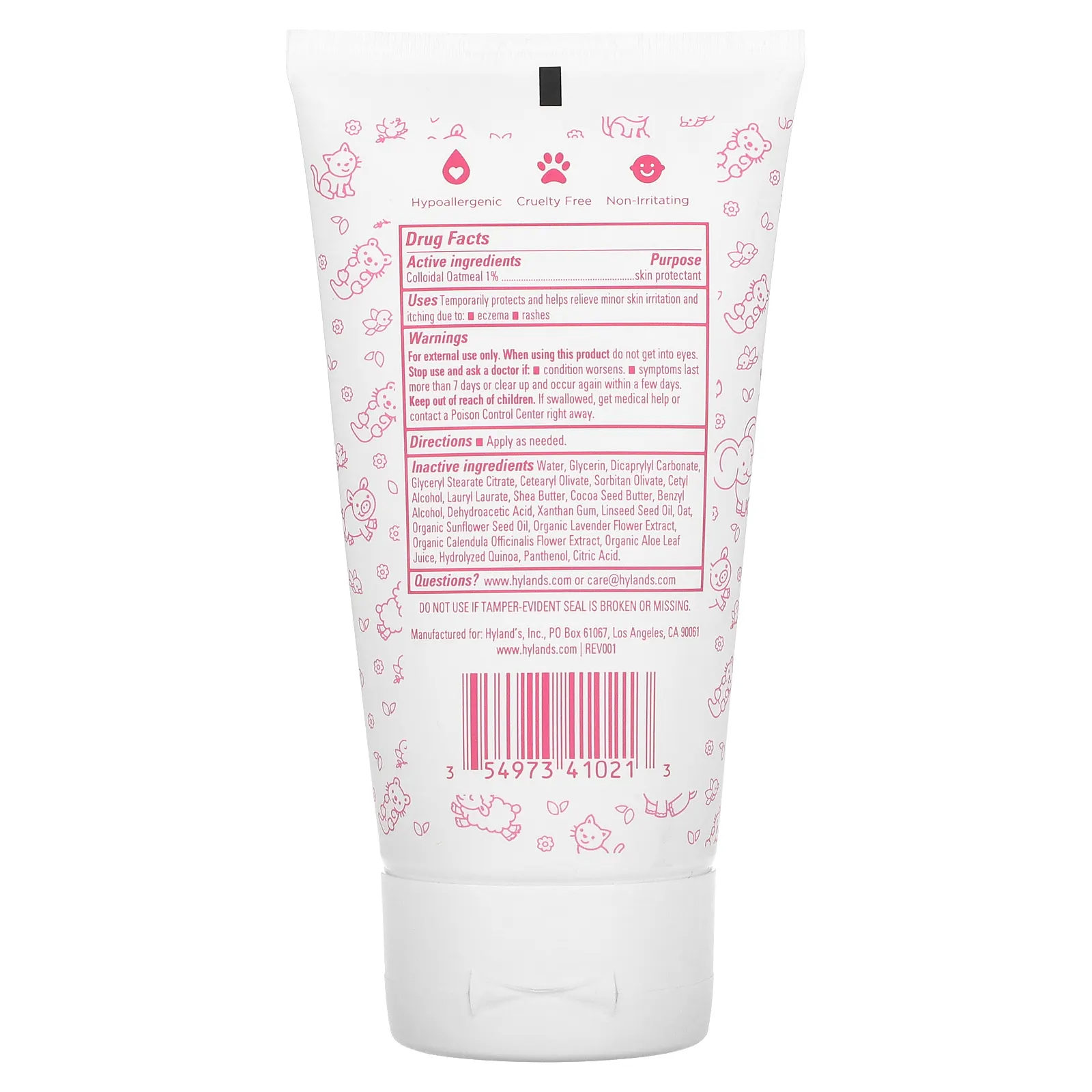 Hyland's Naturals, детский крем от экземы, 142 г (5 унций)