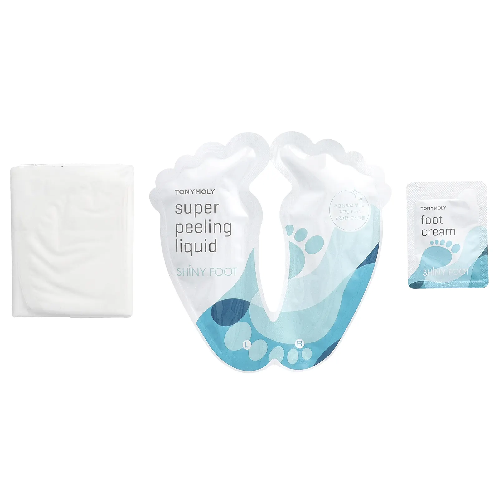 Tony Moly, Shiny Foot, жидкость для суперпилинга, 1 пара
