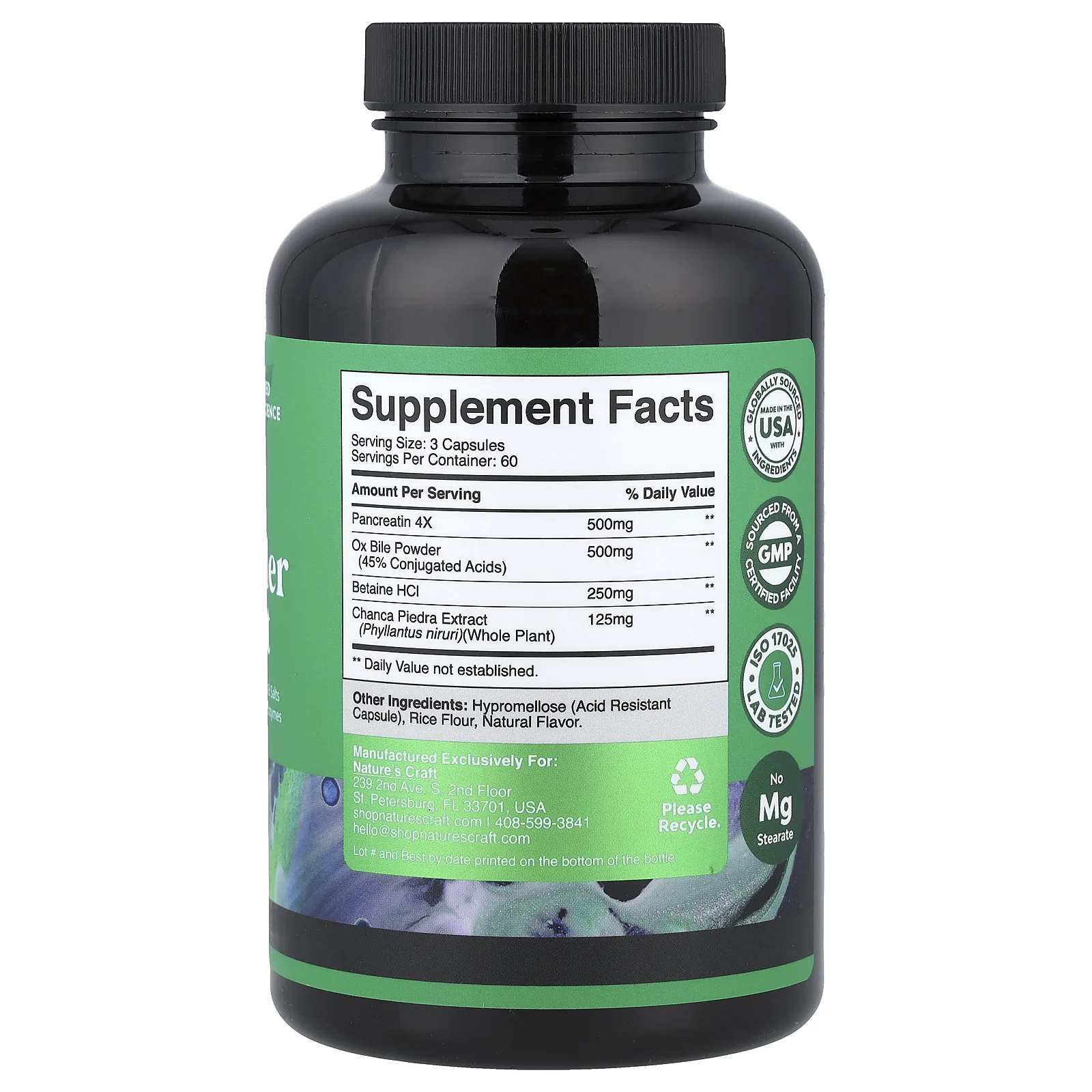 Nature's Craft, Поддержка желчного пузыря, 180 капсул