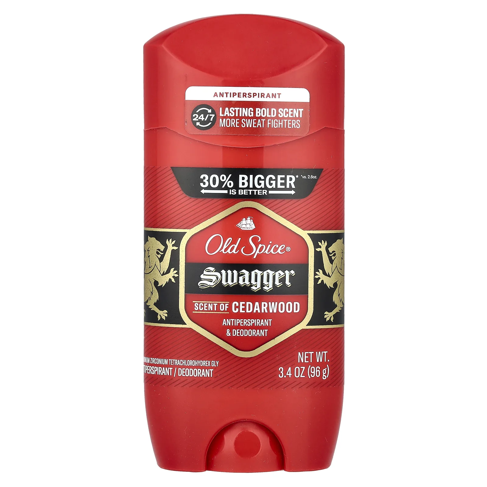 Old Spice, Swagger антиперспирант и дезодорант, кедр, 96 г (3,4 унции)