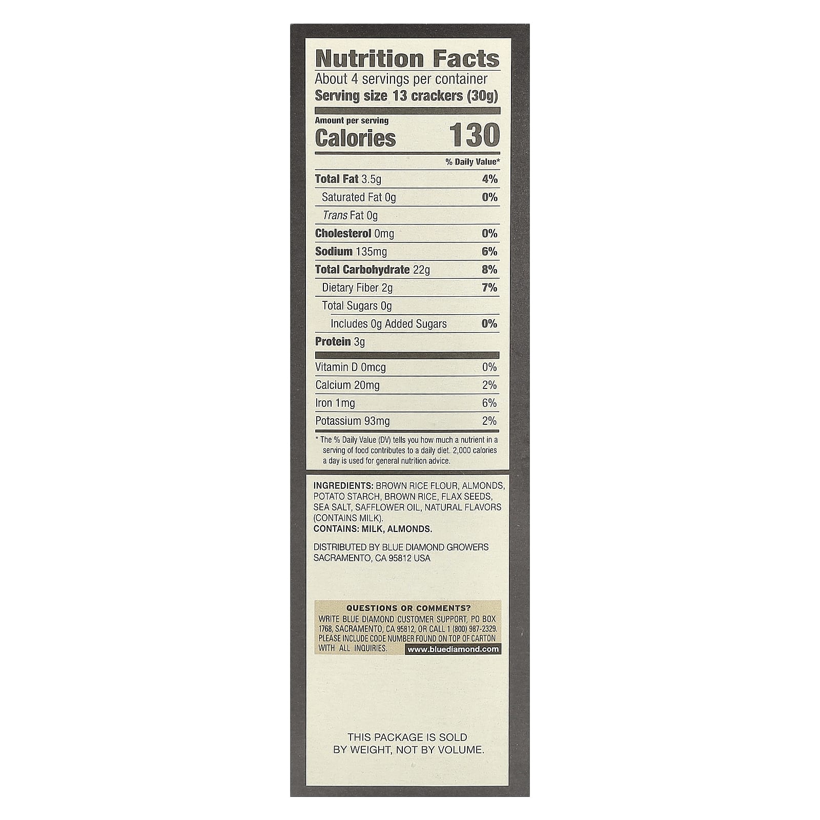 Blue Diamond, Крекеры с семенами льна Artisan Nut-Thins, 4,25 унции (120,5 г)