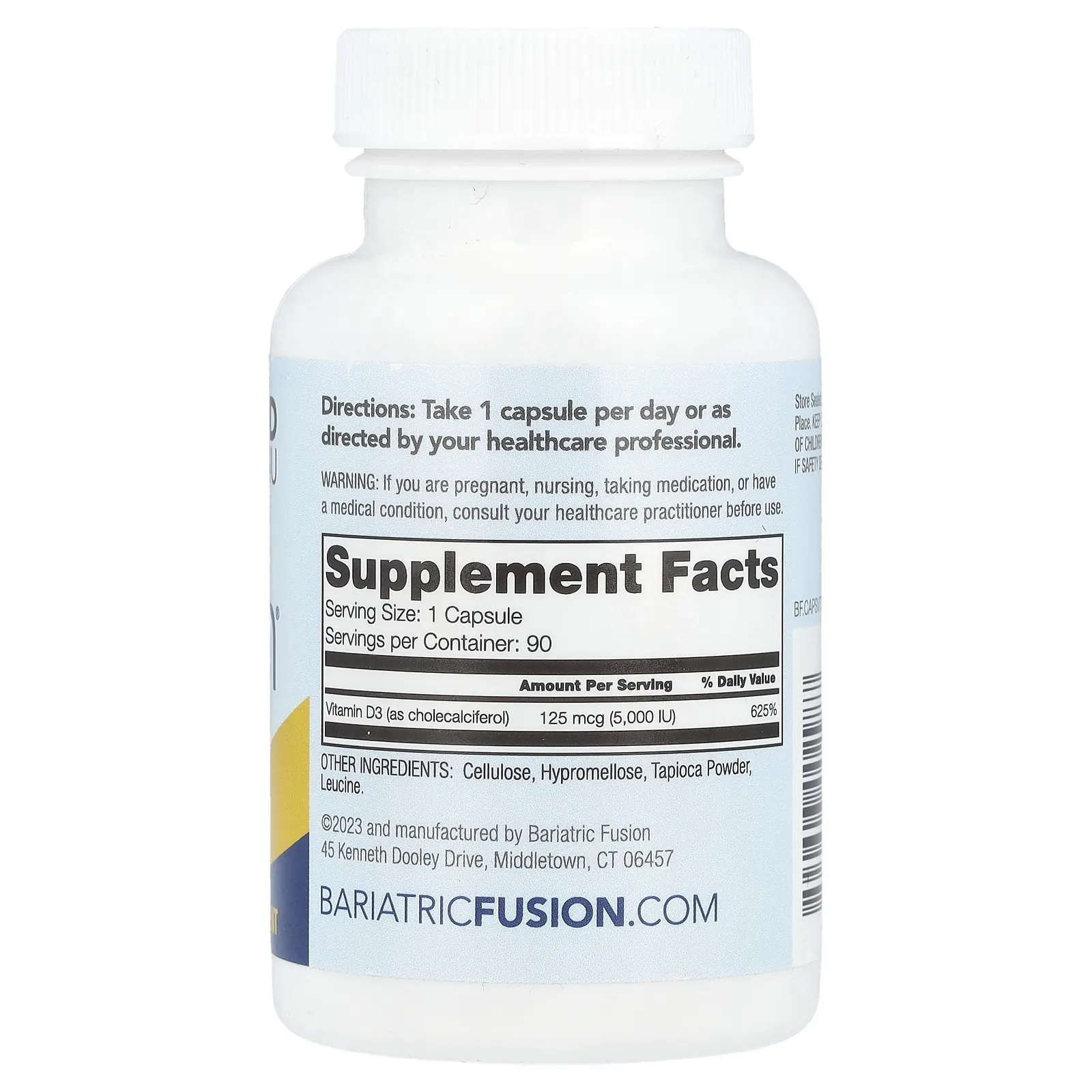 Bariatric Fusion, Витамин D, 125 мкг (5000 МЕ), 90 капсул