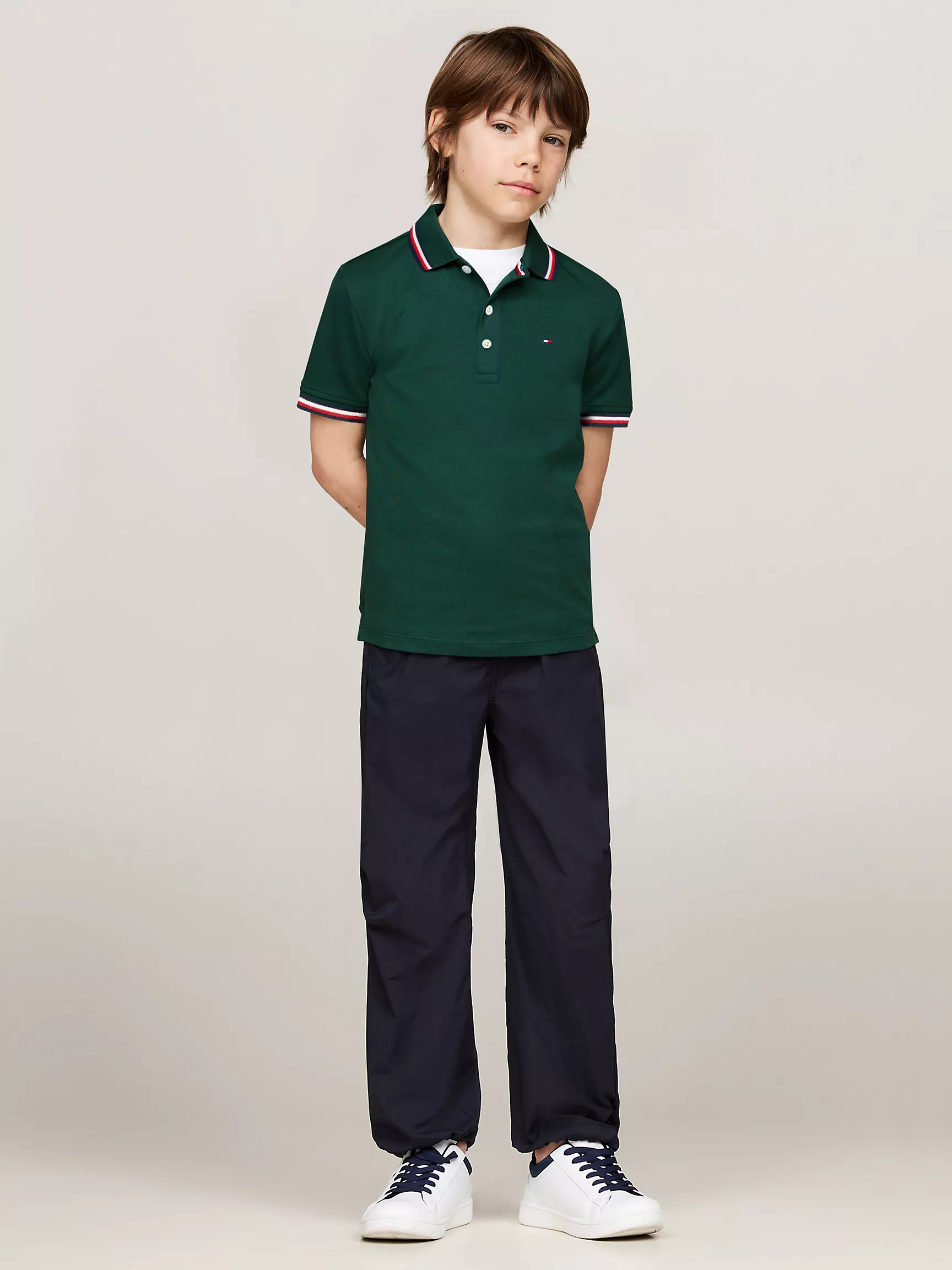 Рубашка-поло для мальчиков Tommy Hilfiger, Детское поло с коротким рукавом и влагоотводящей технологией Tommy