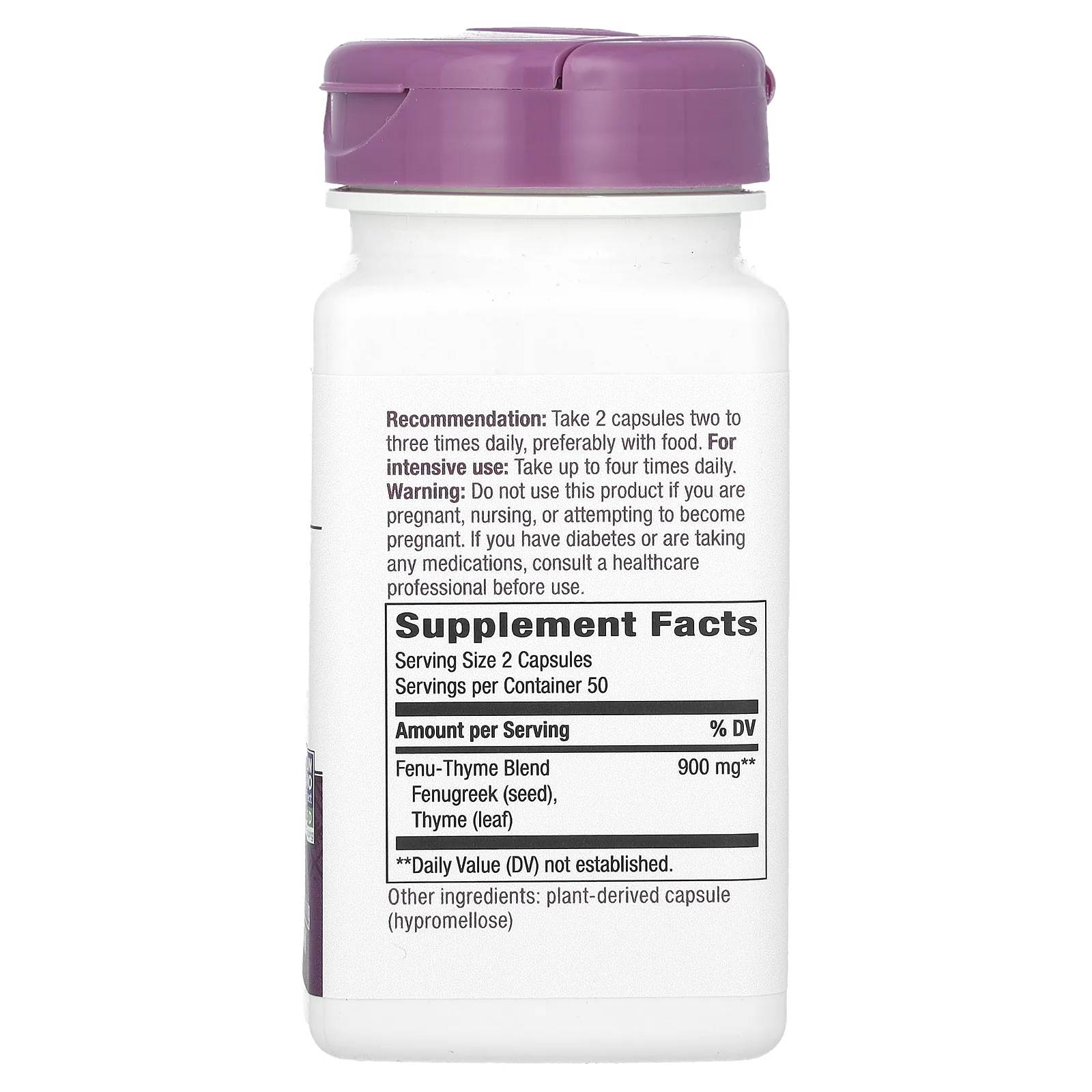 Nature's Way, Fenu-Thyme, 450 мг, 100 веганских капсул