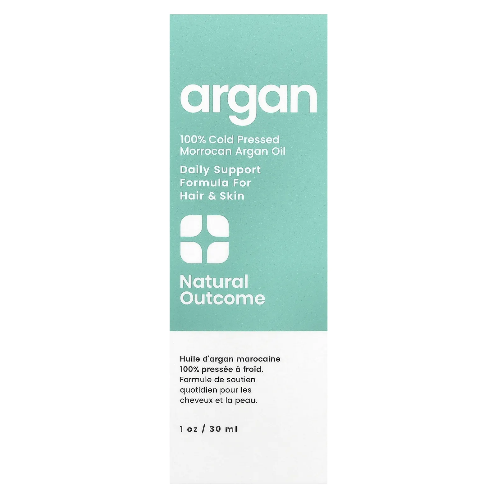 Natural Outcome, 100% марокканское аргановое масло холодного отжима, 30 мл (1 унция)