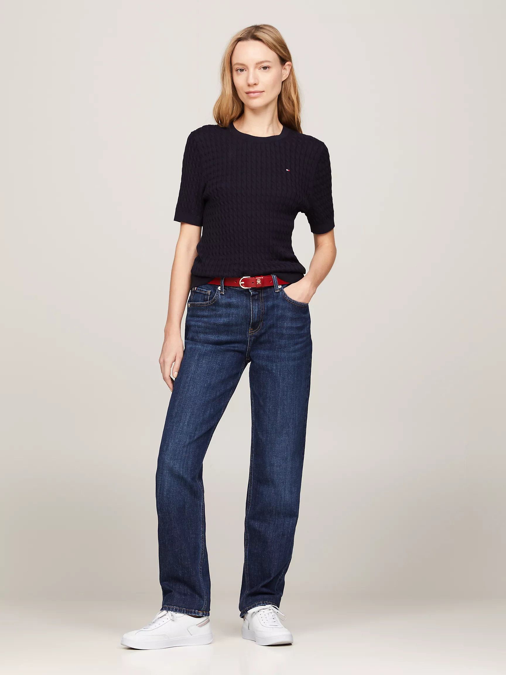 Женские кроссовки Tommy Hilfiger, Кеды с логотипом TH и декоративной строчкой