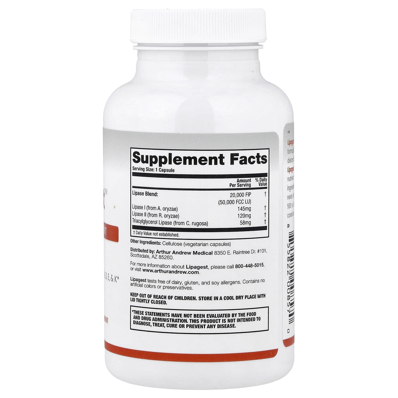 Arthur Andrew Medical, Lipagest™, 180 капсул