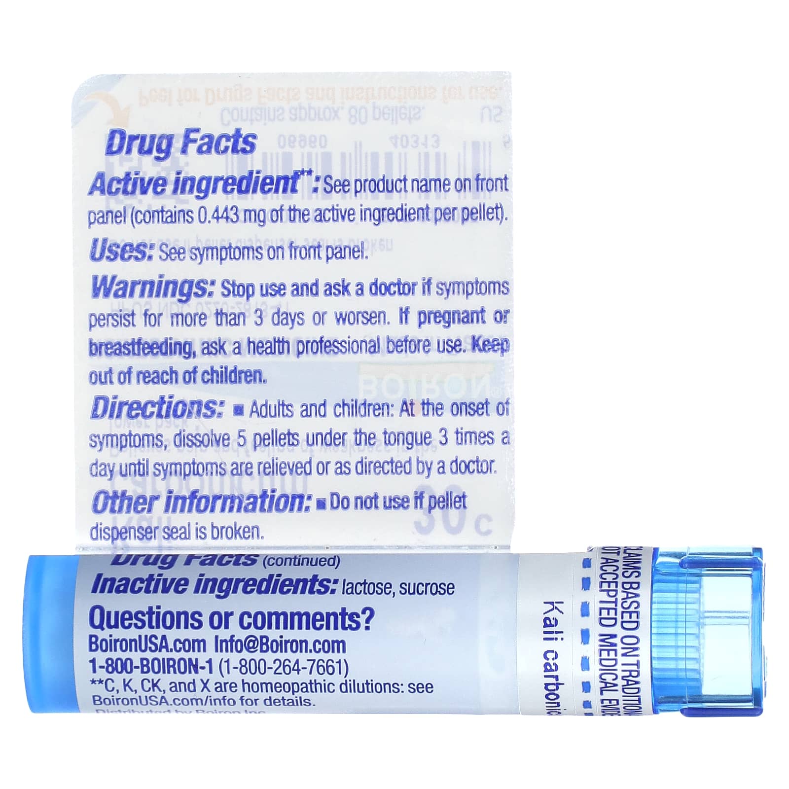 Boiron, Kali Carbonicum, 30C, прибл. 80 гранул