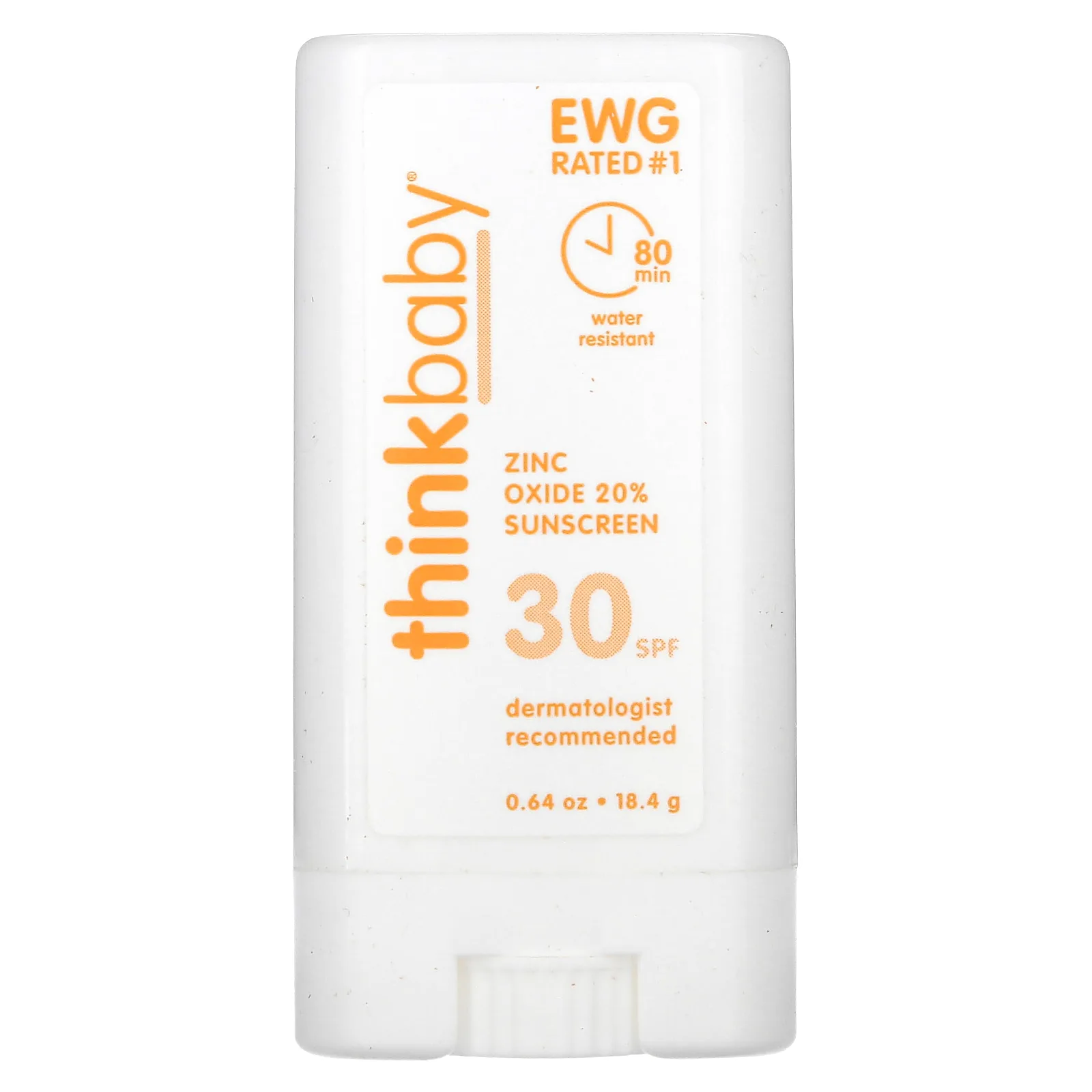 think, Thinkbaby, солнцезащитное средство в виде стика, SPF 30, 18,4 г (0,64 унции)