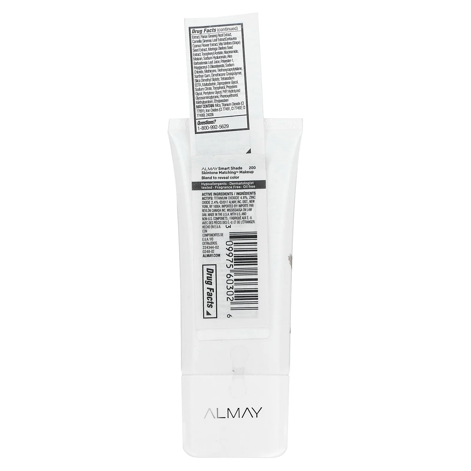 Almay, Smart Shade, макияж под тон кожи, SPF 15, оттенок 200 светлый и средний, мина, 30 мл (1 жидк. унция)