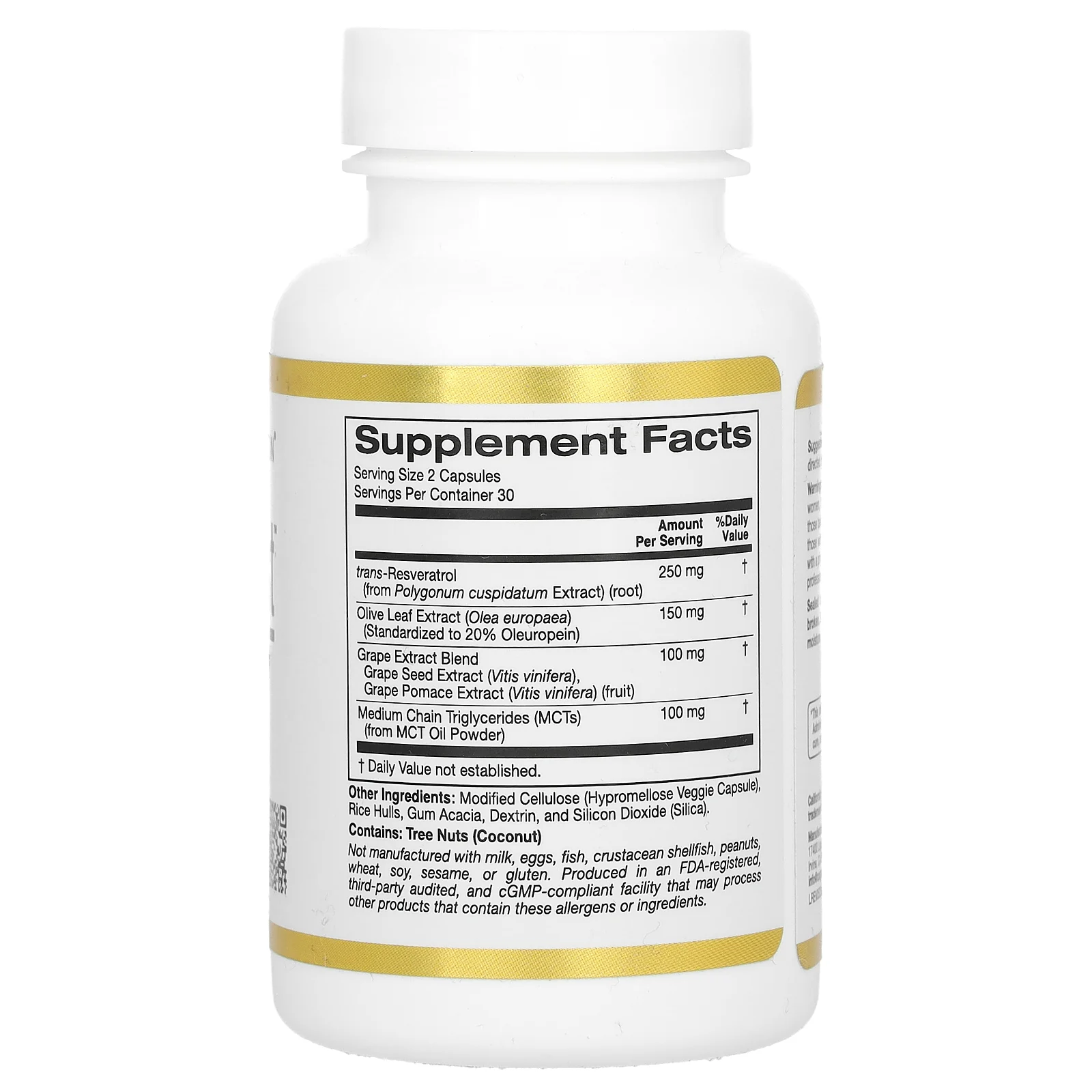 California Gold Nutrition, Longevity Boost, 60 растительных капсул