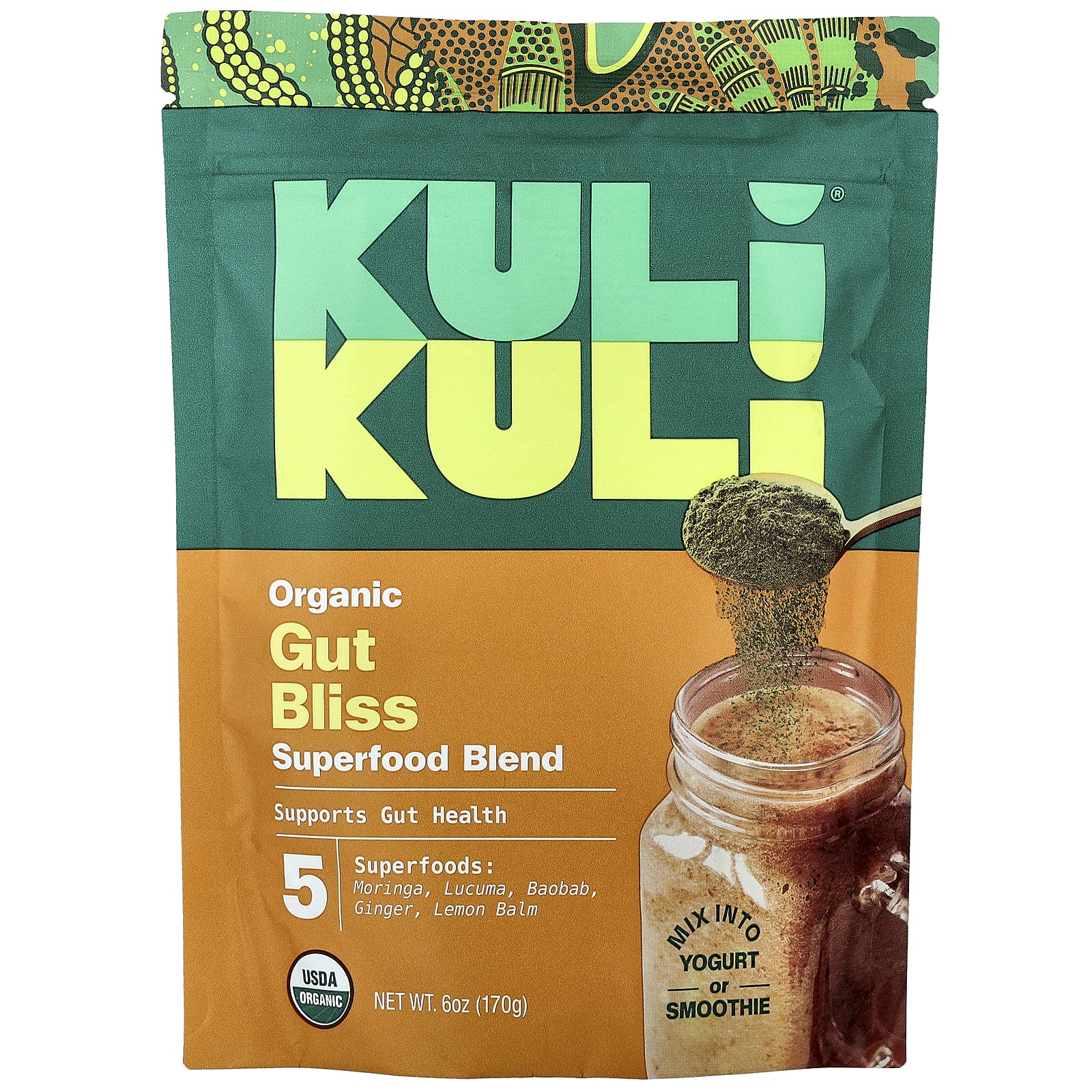 Kuli Kuli, Органическая смесь суперпродуктов, Gut Bliss, 170 г (6 унций)