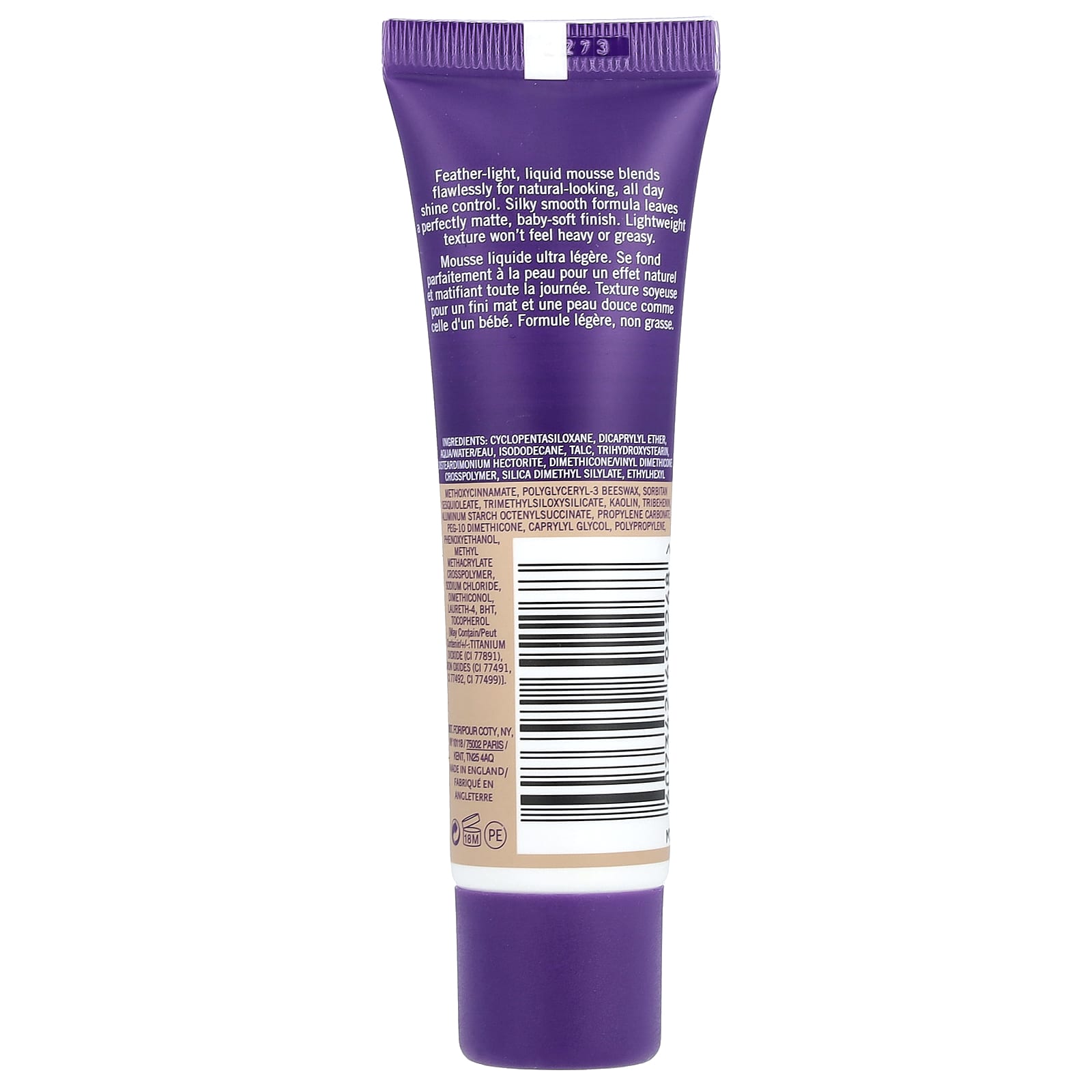 Rimmel London, Stay Matte, Full Coverage Mattifying Foundation, 102 Light Buff, 1 fl oz (30 ml)