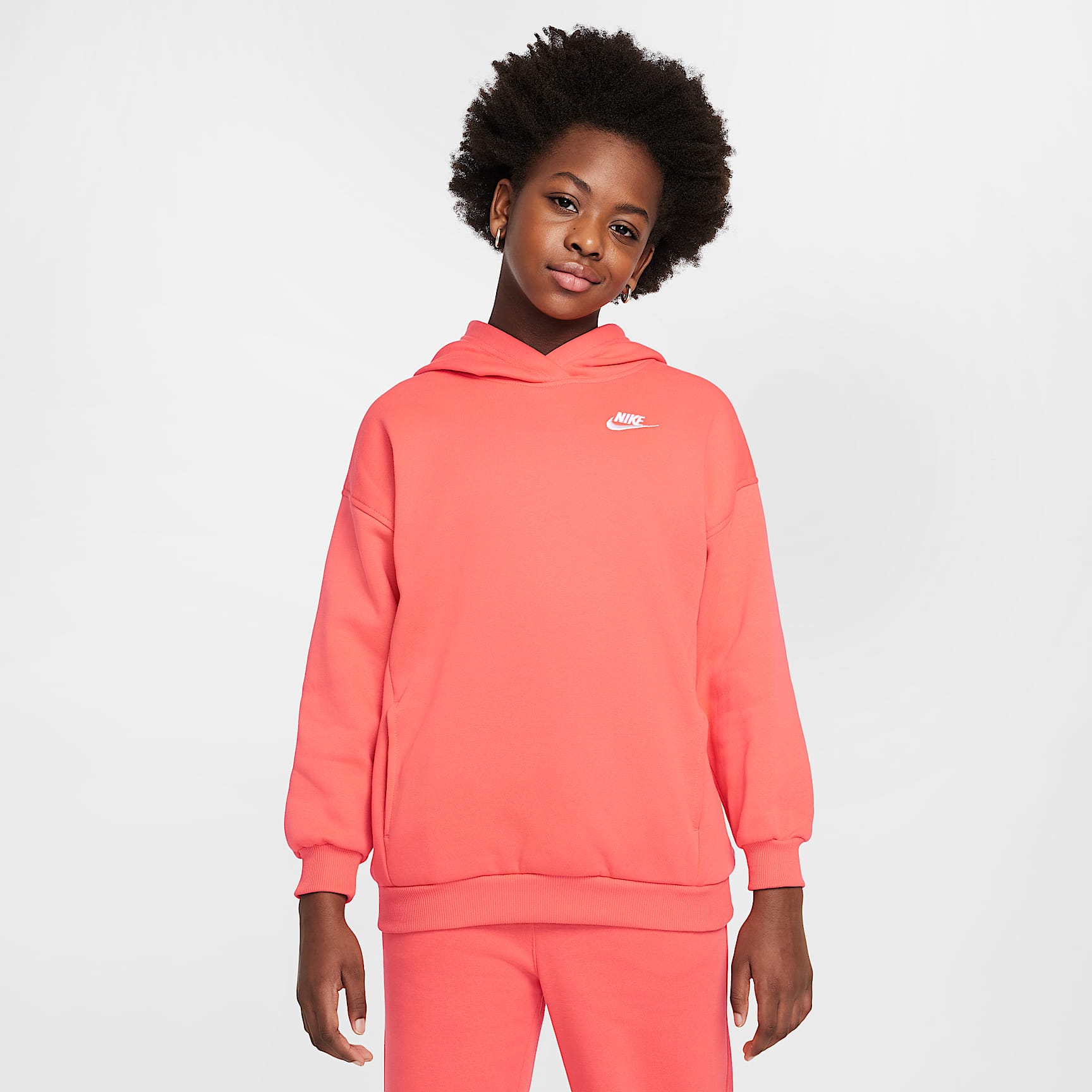 Nike Sportswear Club Fleece Big Kids' Oversized Pullover Hoodie