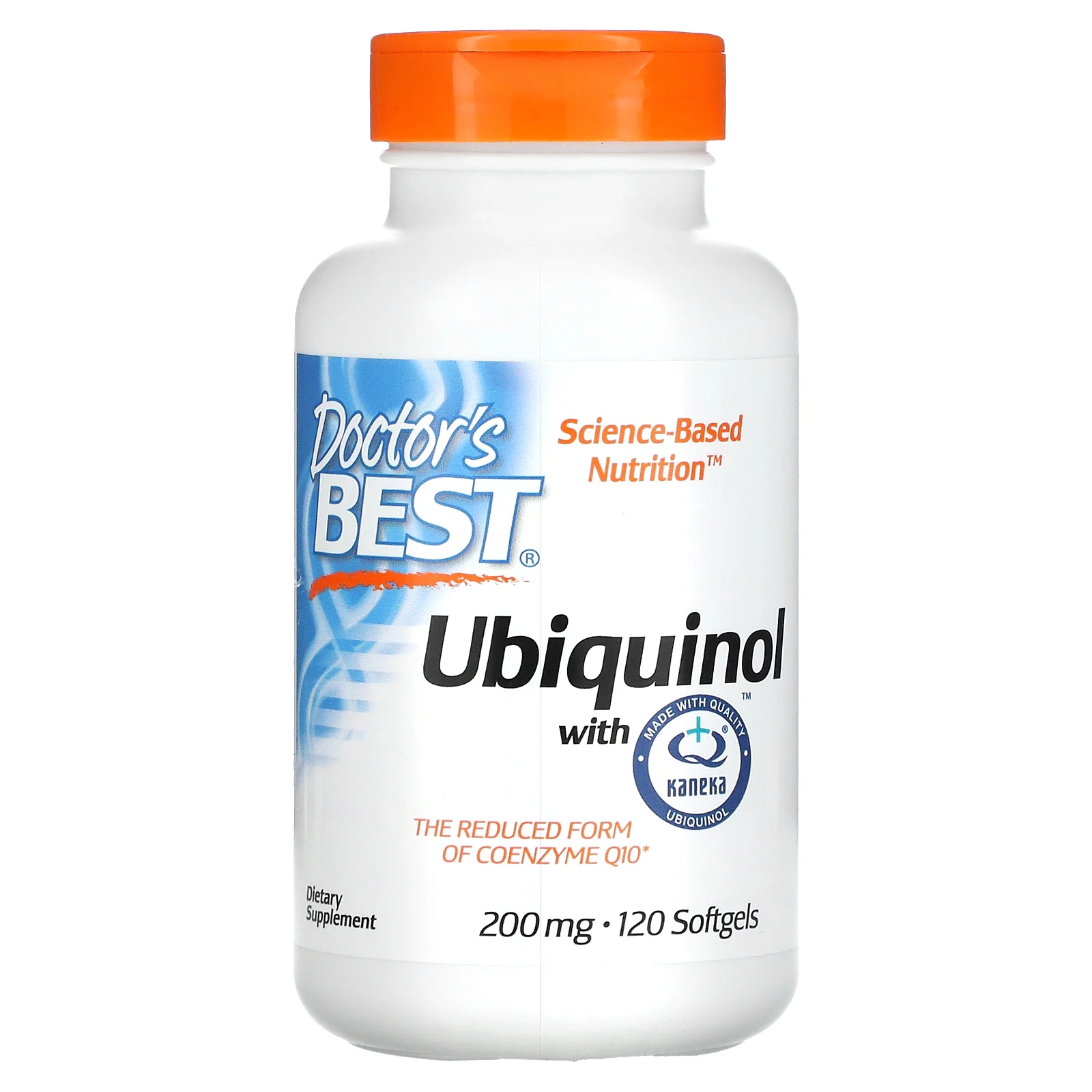 Doctor's Best, убихинол с Kaneka, 200 мг, 120 капсул