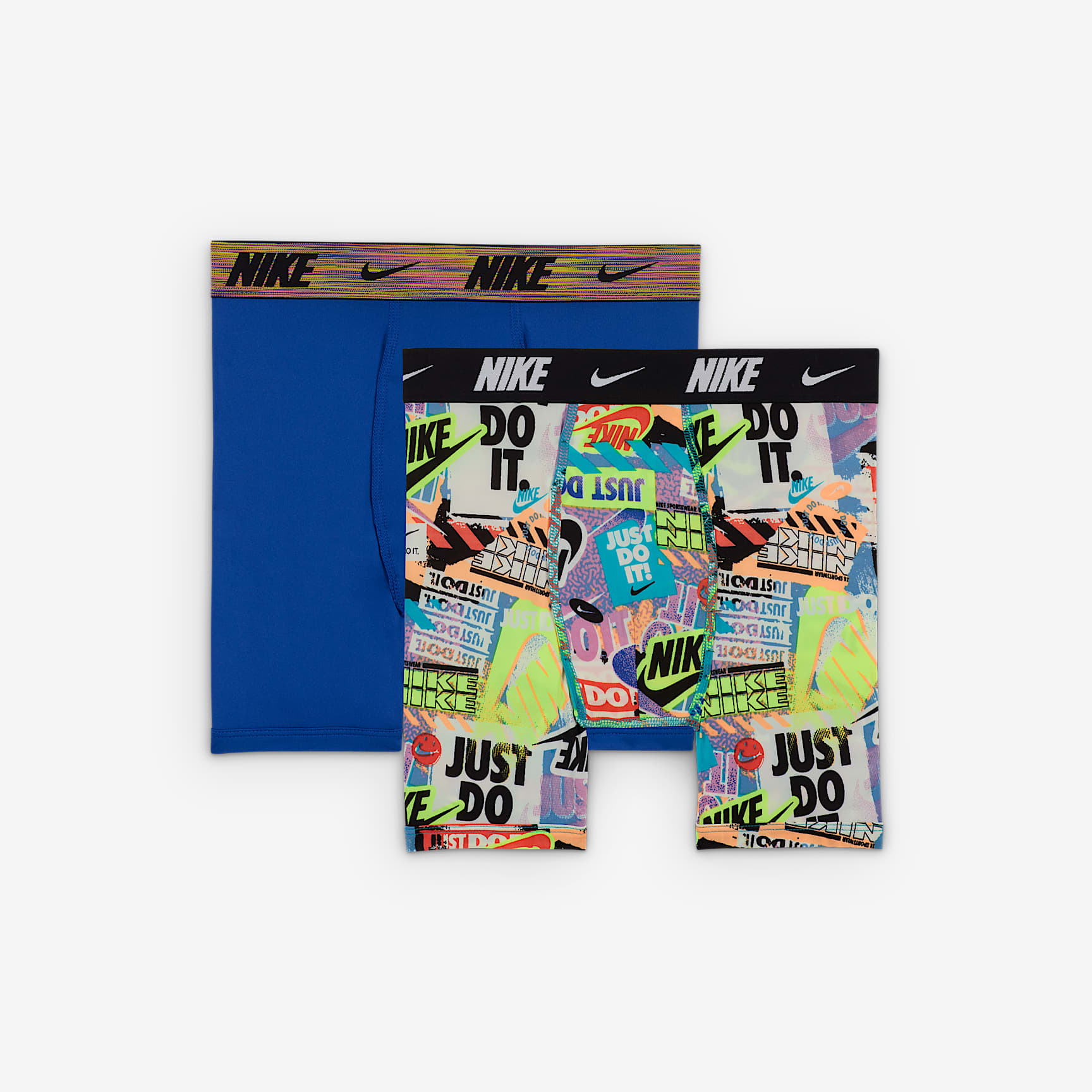 Nike Dri-FIT Big Kids' Printed Long Boxer Briefs (2-Pack)