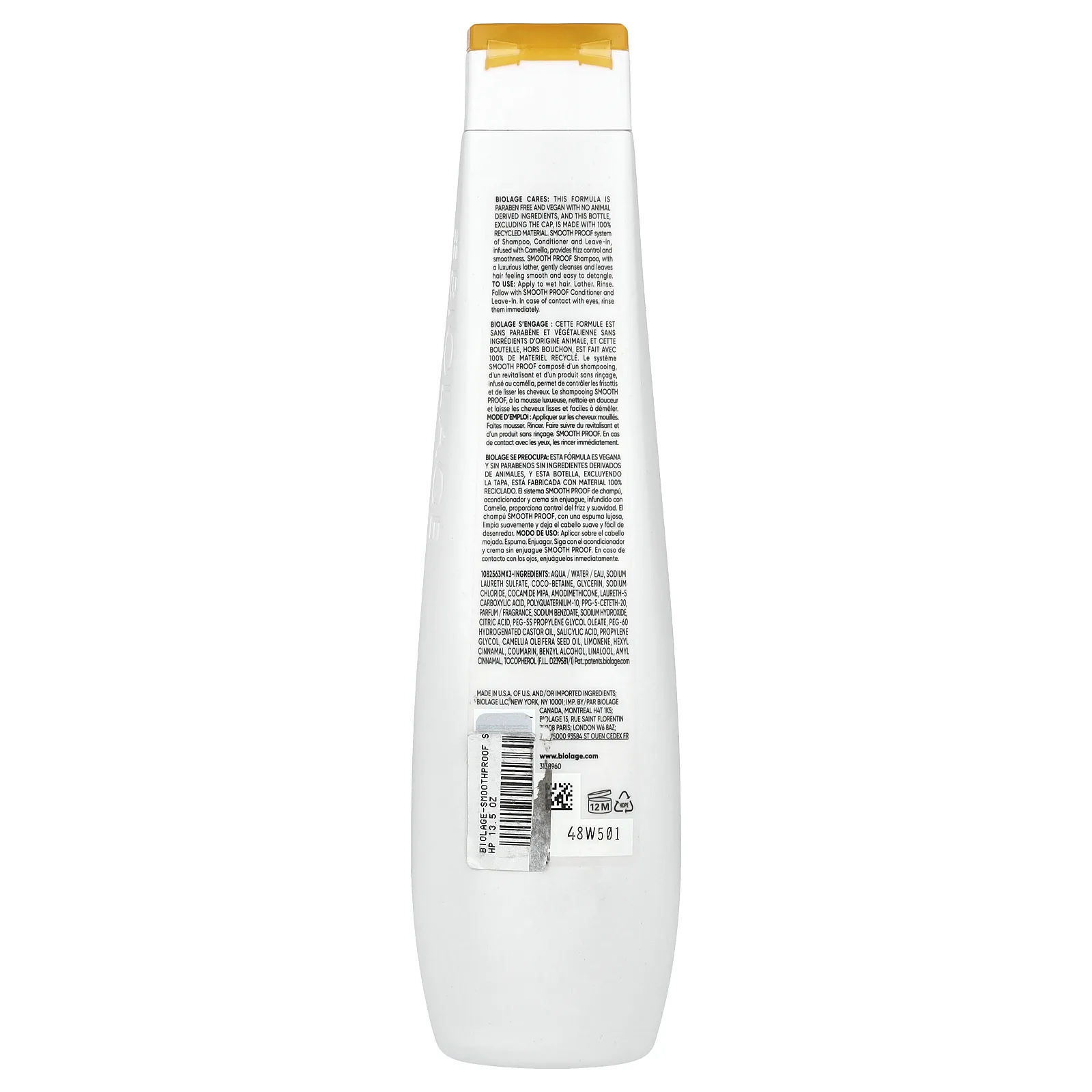 Biolage, Smooth Proof, шампунь для вьющихся волос, 400 мл (13,5 жидк. Унции)