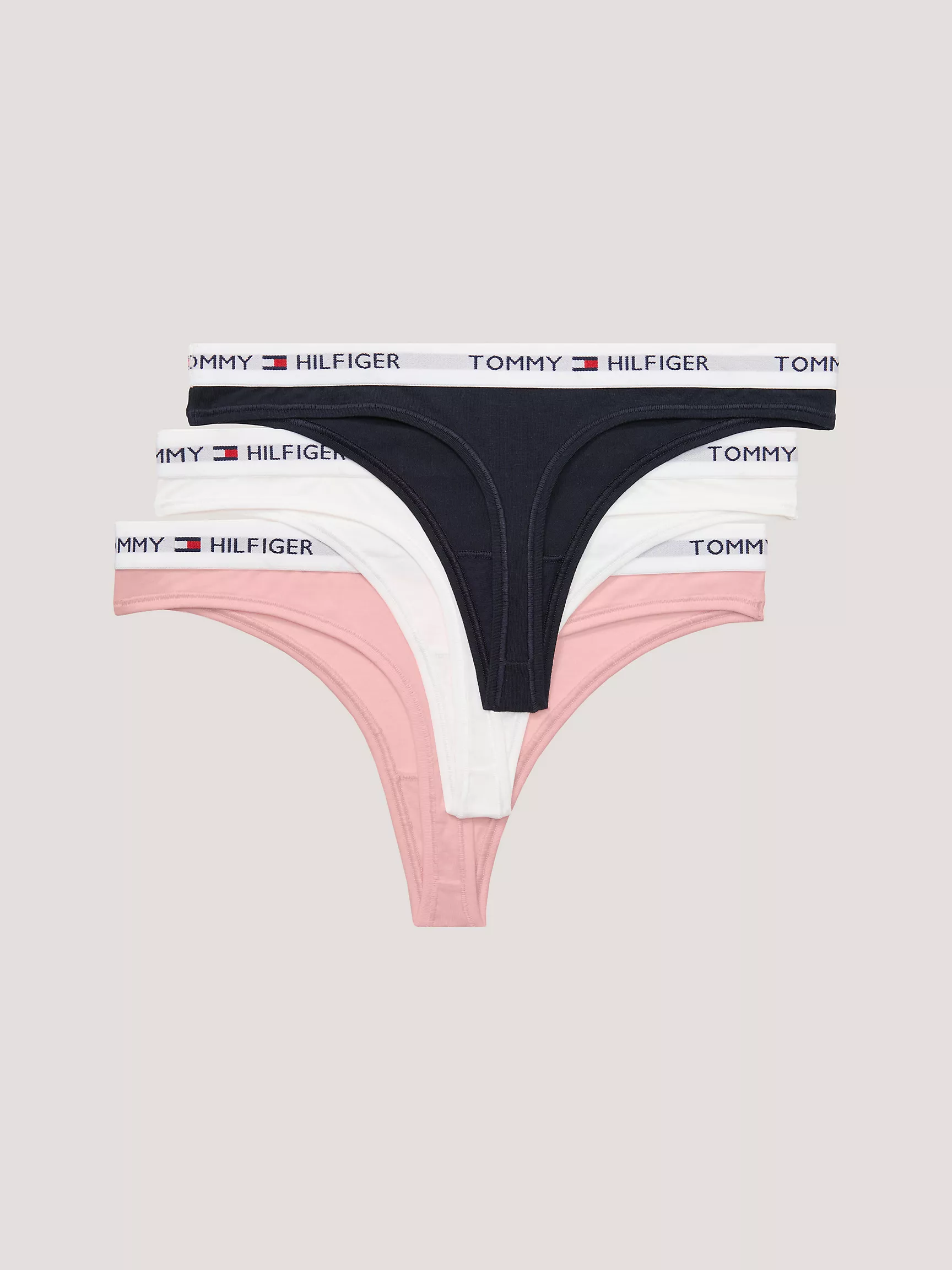 Женское нижнее белье Tommy Hilfiger, Стринги с логотипом Tommy (набор 3 шт.)