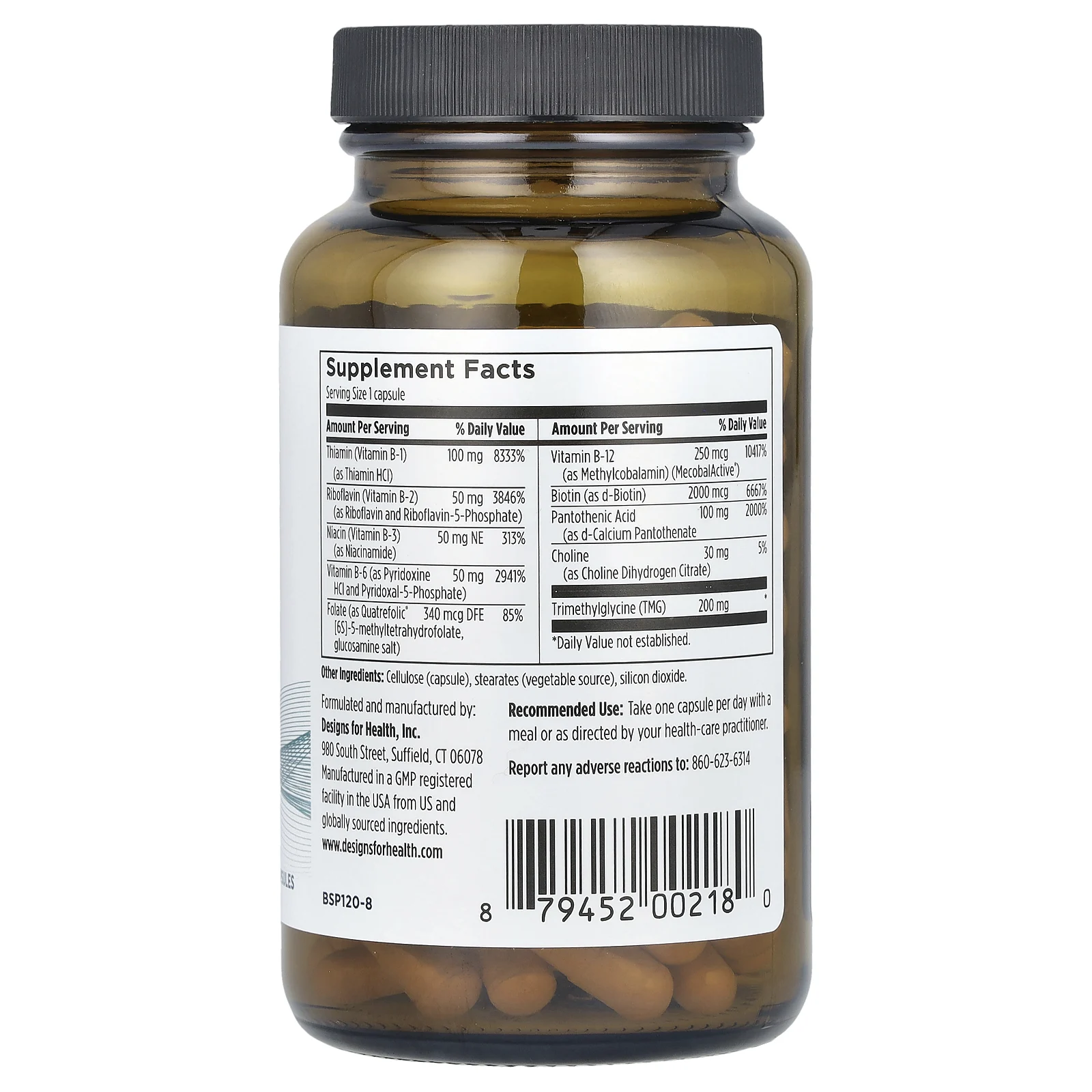 Designs For Health, B-Supreme, 120 Vegetarian Capsules