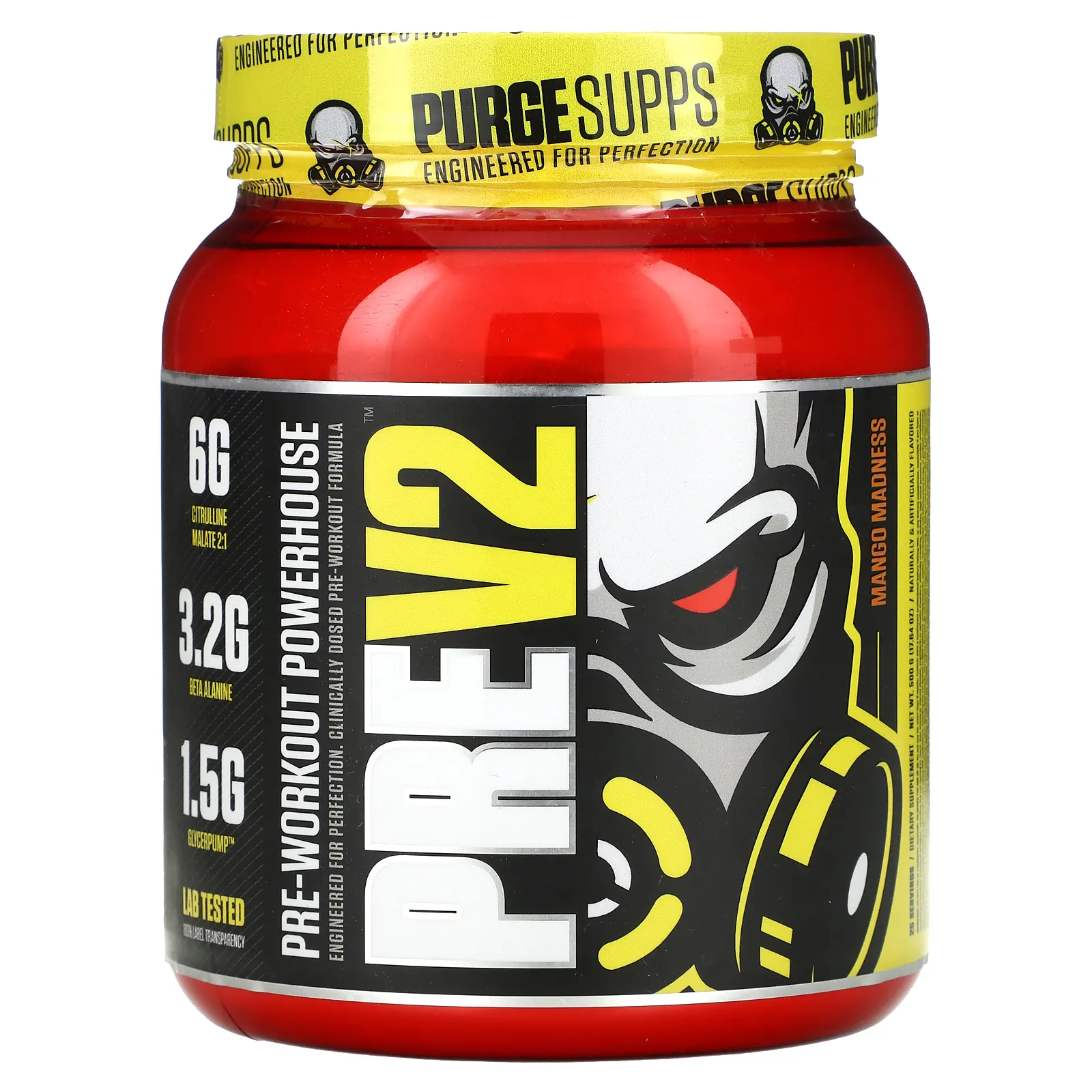 MuscleSport, Pre-Workout Powerhouse, Pre V2, Mango Madness, 500 г (17,64 унции)