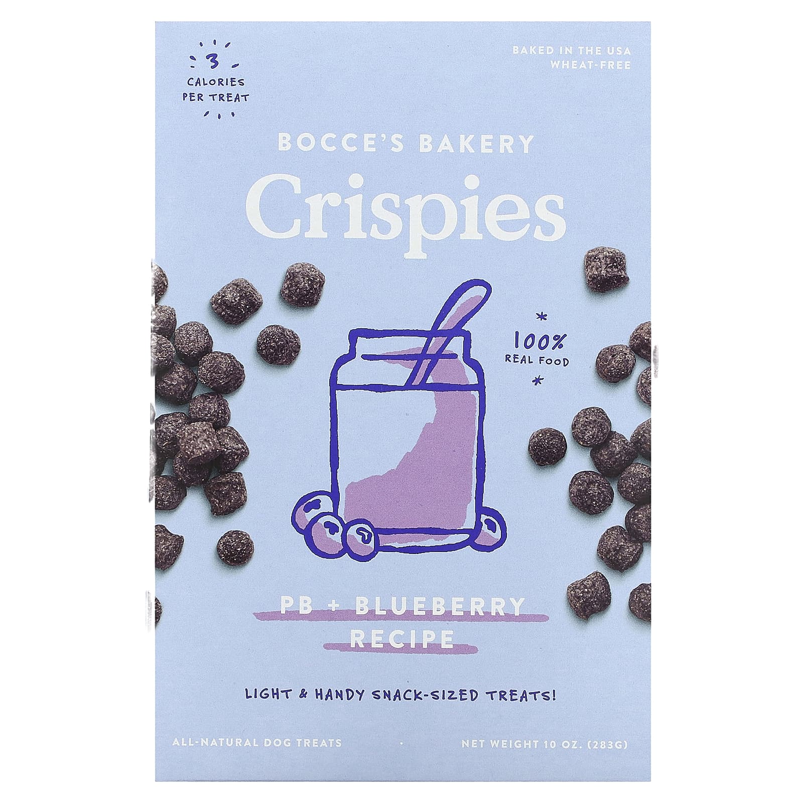 Bocce's Bakery, Crispies, PB + Blueberry, 283 г (10 унций)