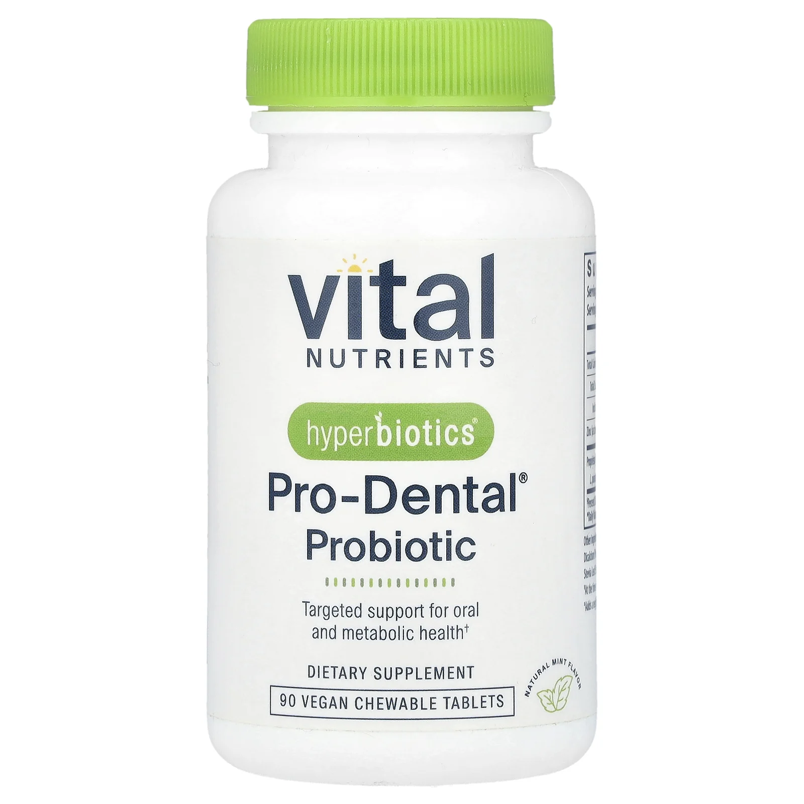 Hyperbiotics, PRO-Dental, натуральная мята, 3 млрд КОЕ, 90 жевательных таблеток