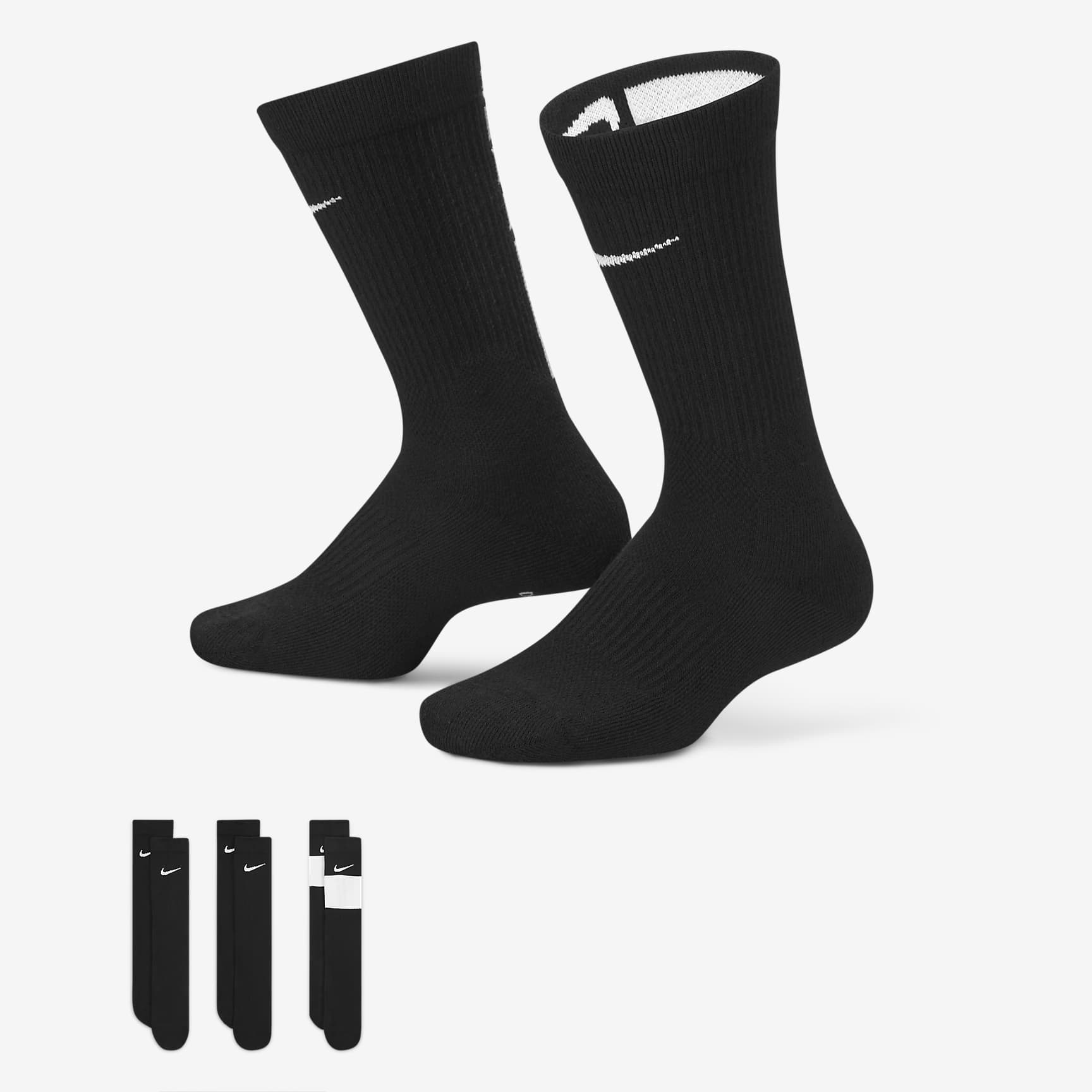 Nike Elite Kids' Basketball Crew Socks (3 Pairs)