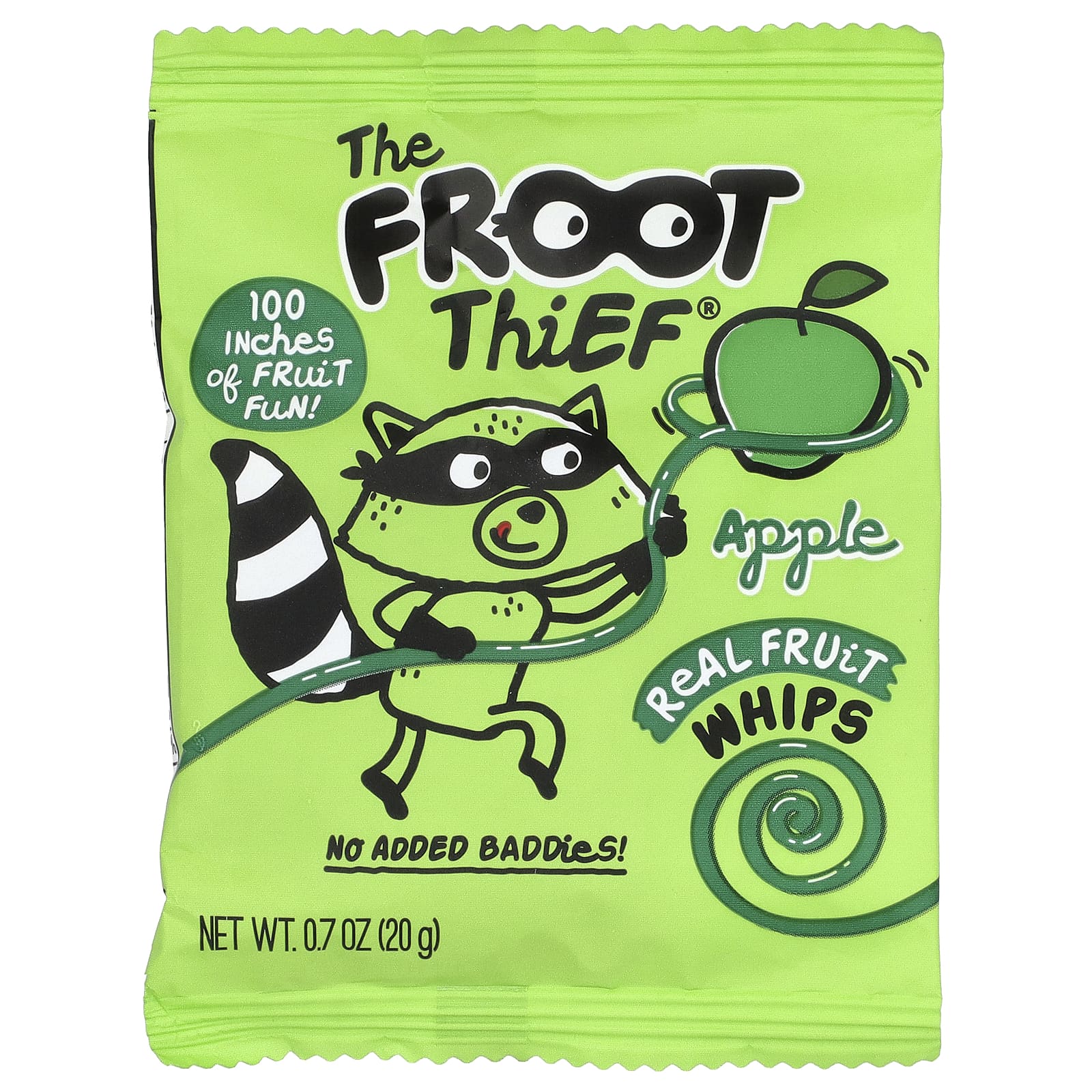 The Froot Thief, фруктовые снеки, со вкусом яблока, 5 пакетиков по 20 г (0,7 унции)