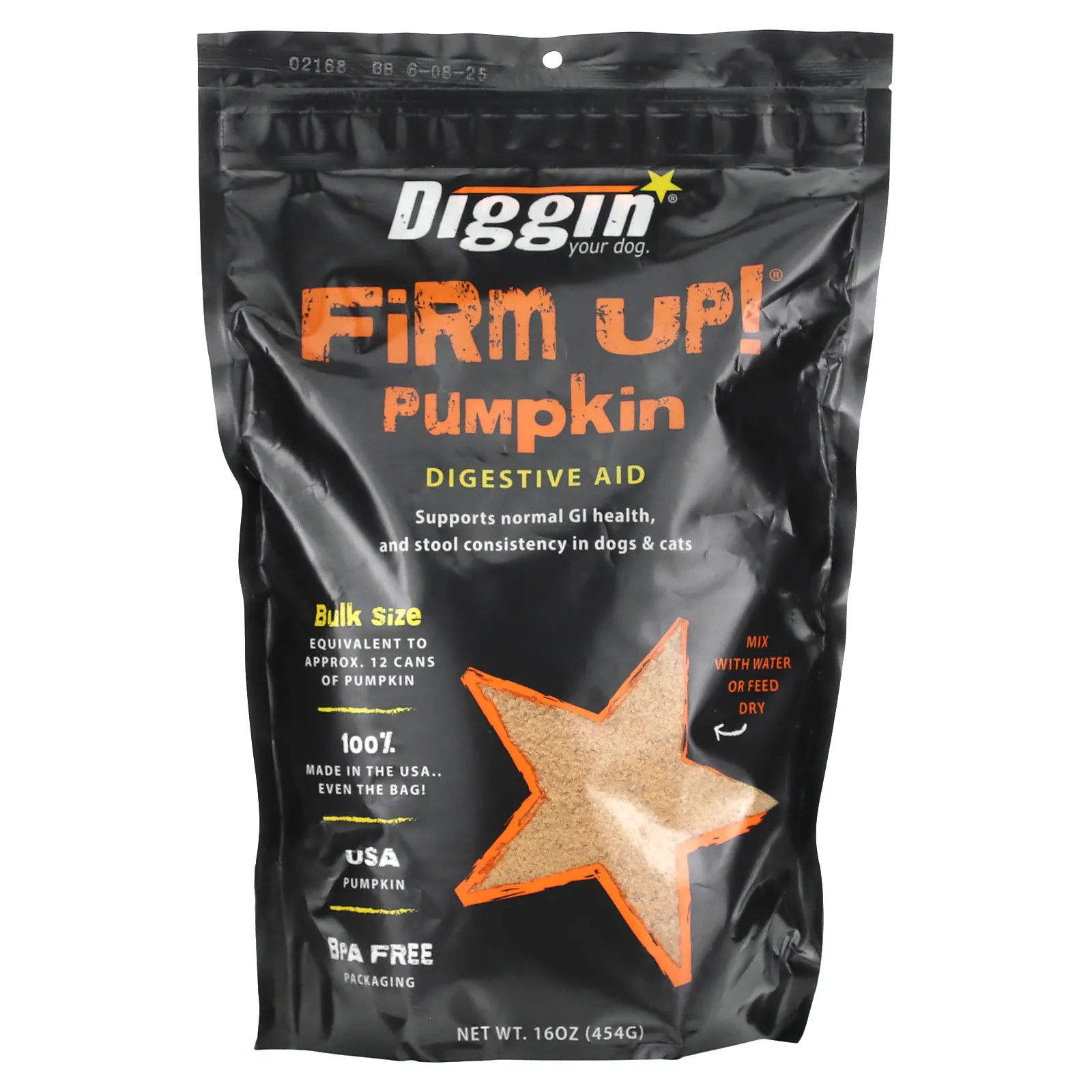 Diggin your dog, Firm Up! Помощь пищеварению, тыква, 454 г (16 унций)