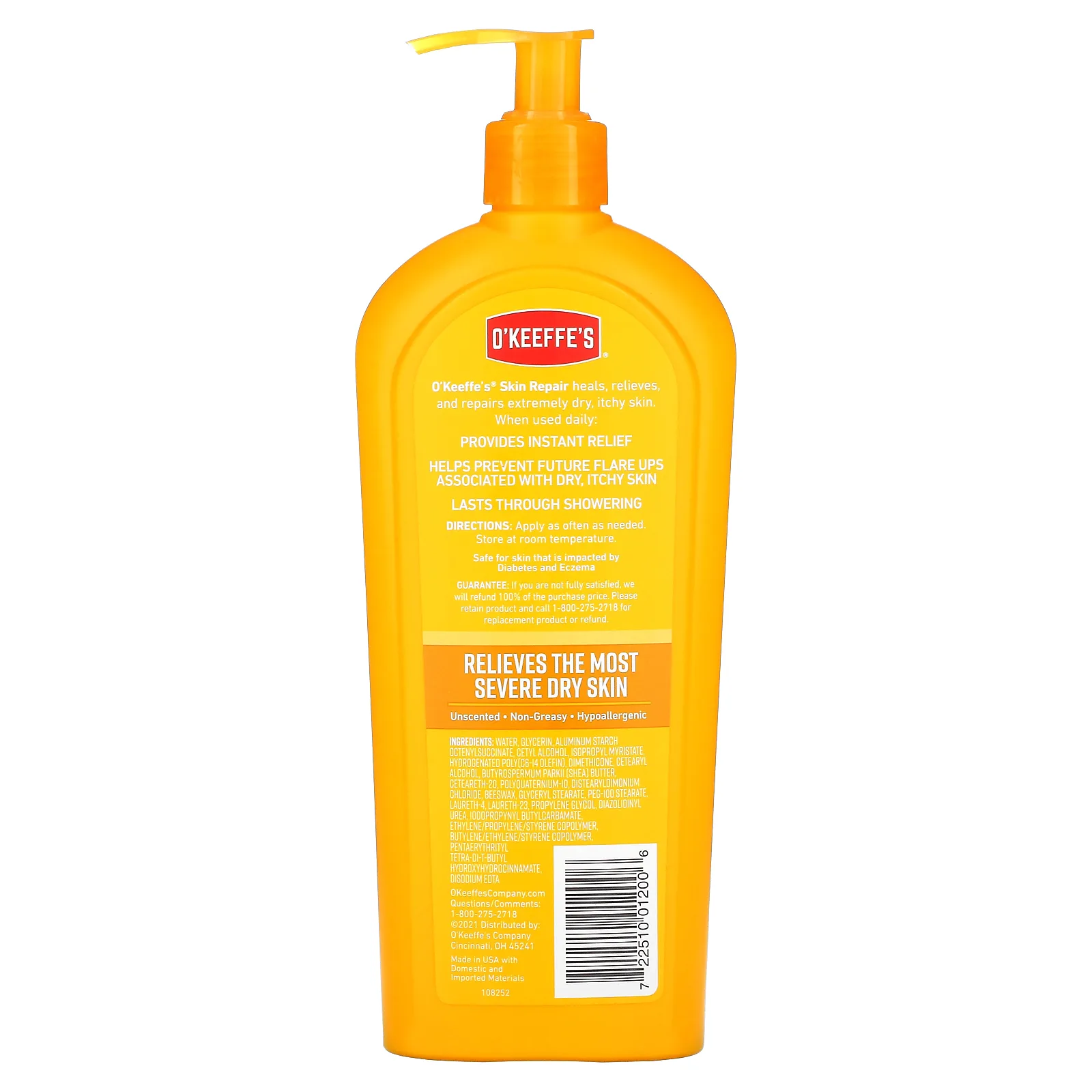 O'Keeffe's, крем для восстановления кожи тела, 340 г, (12 унций)