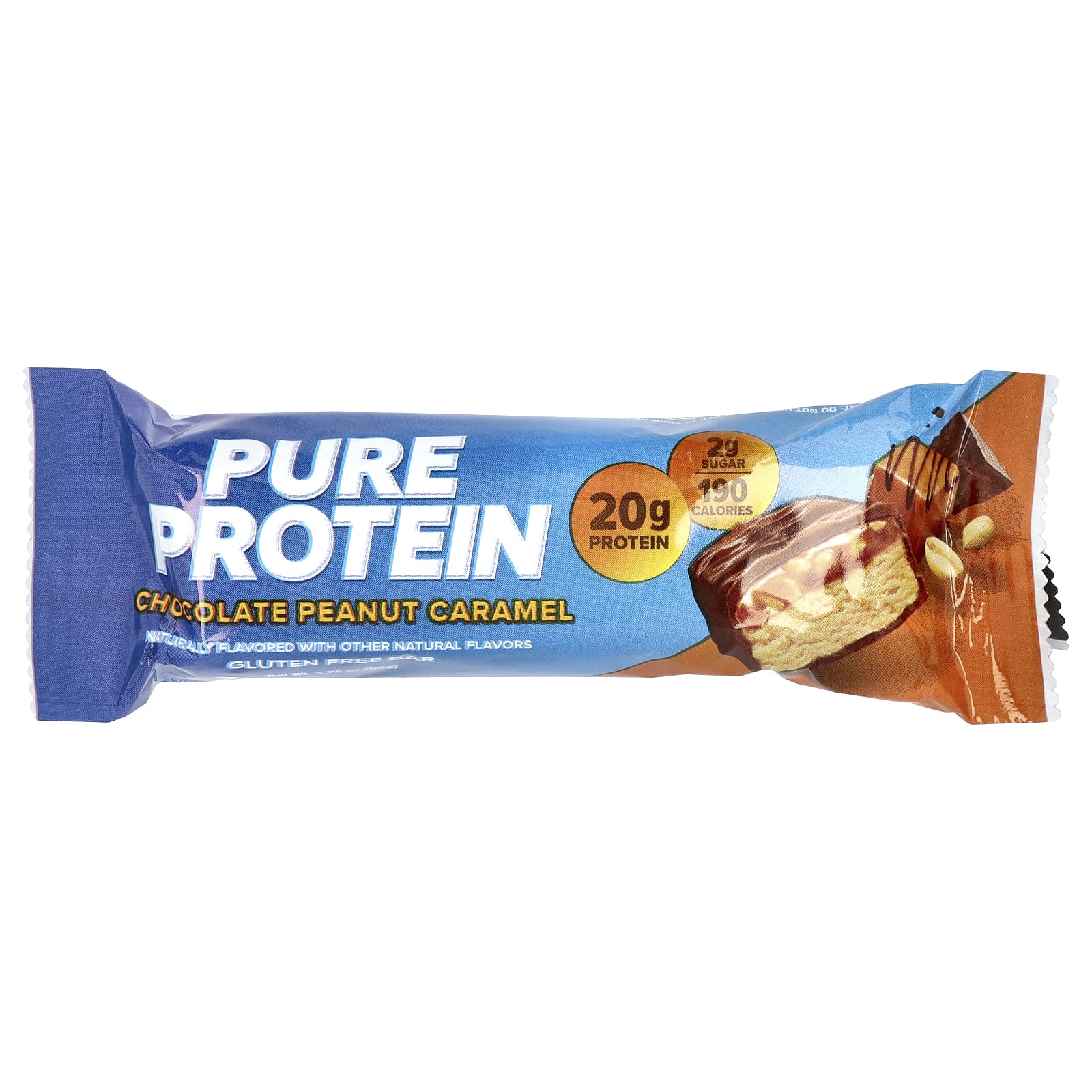 Pure Protein, протеиновый батончик, шоколад с арахисом и карамелью, 12 батончиков по 50 г (1,76 унции)