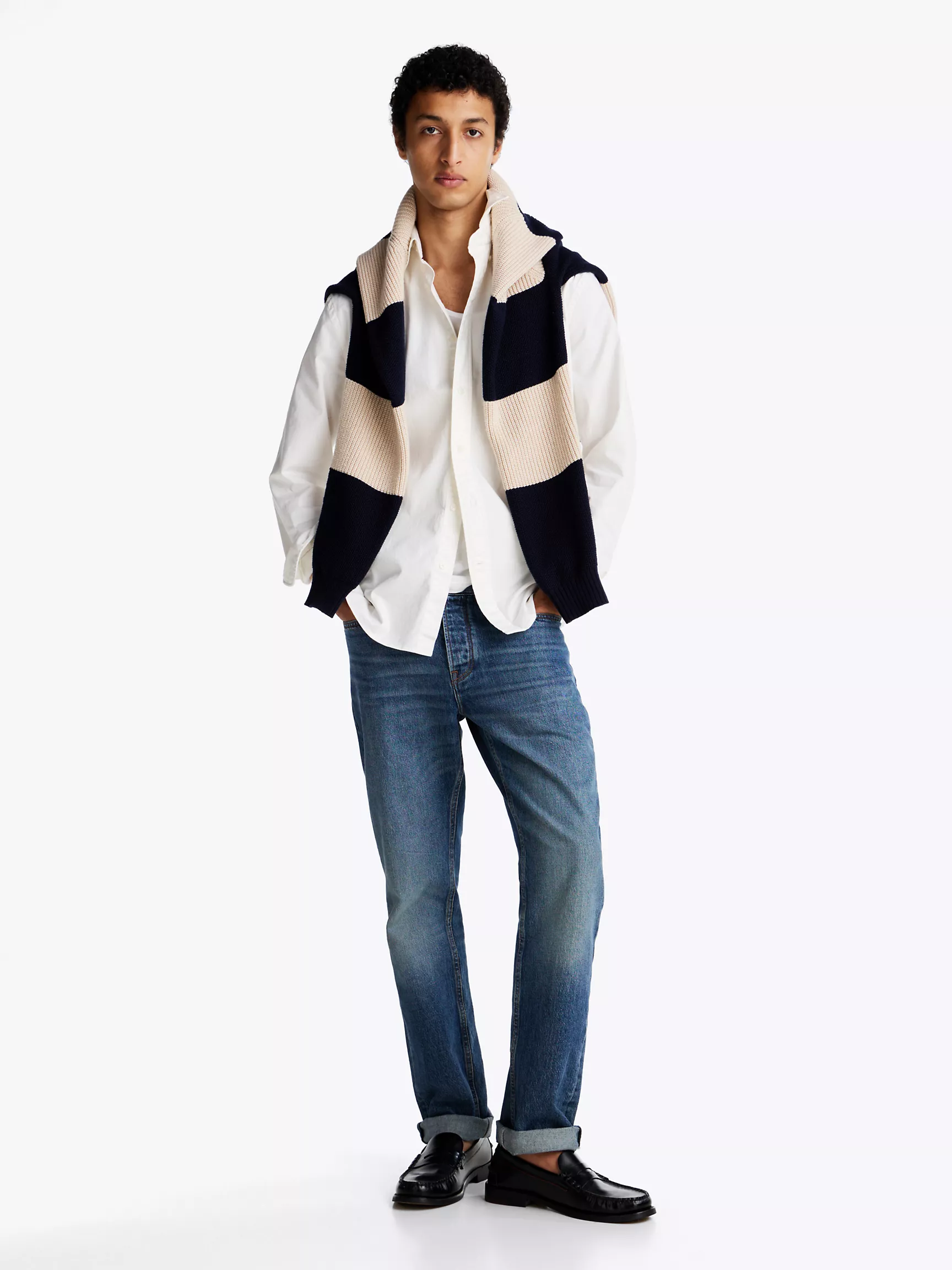 Мужская рубашка Tommy Hilfiger, Окрашенная рубашка из твила стандартного кроя