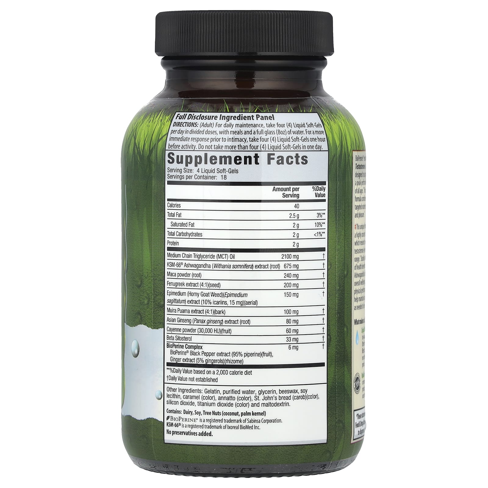 Irwin Naturals,  Стальное либидо , средство для максимизации уровня тестостерона, 75 мягких желатиновых капсул с жидкостью