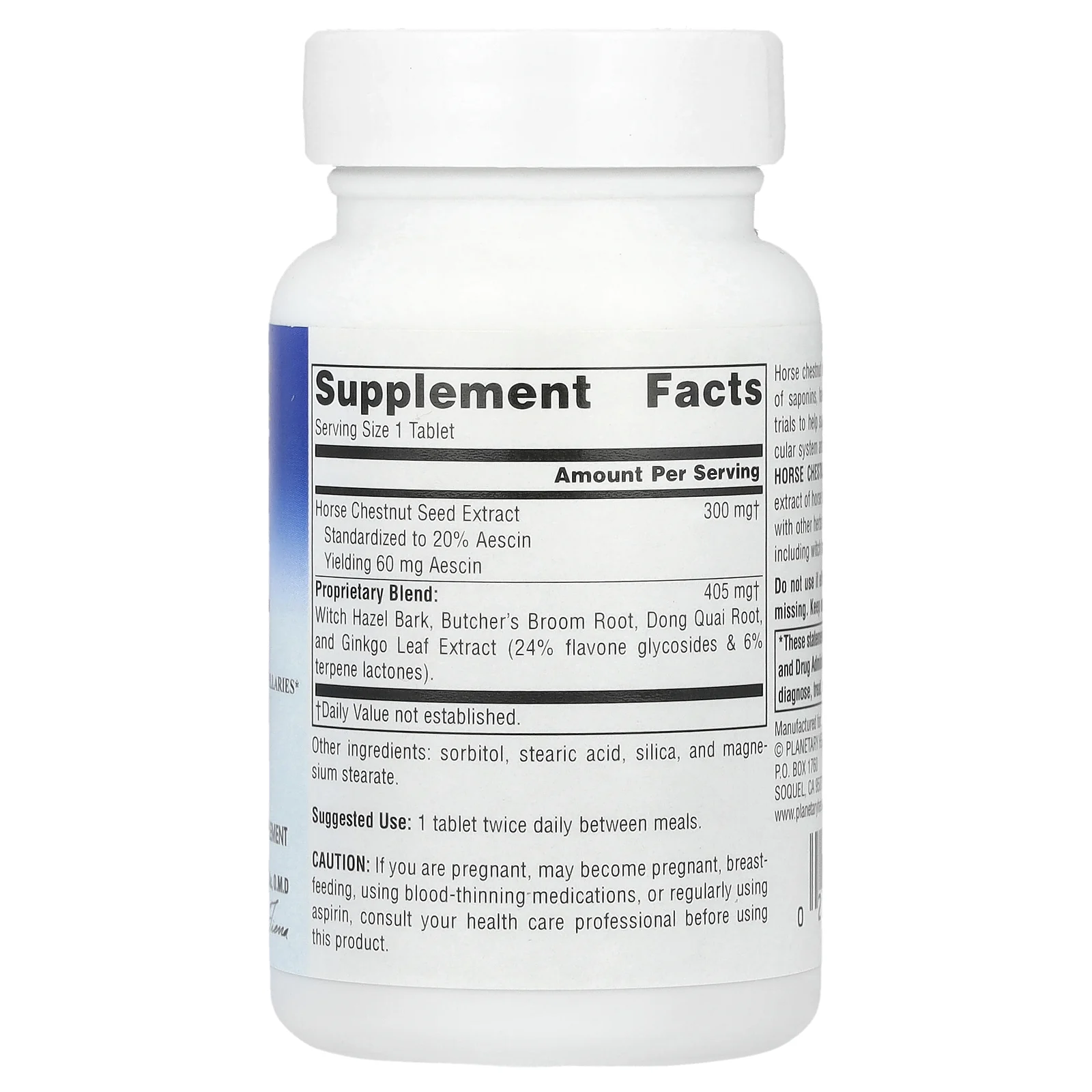 Planetary Herbals, Horse Chestnut Vein Strength ™, 42 таблетки