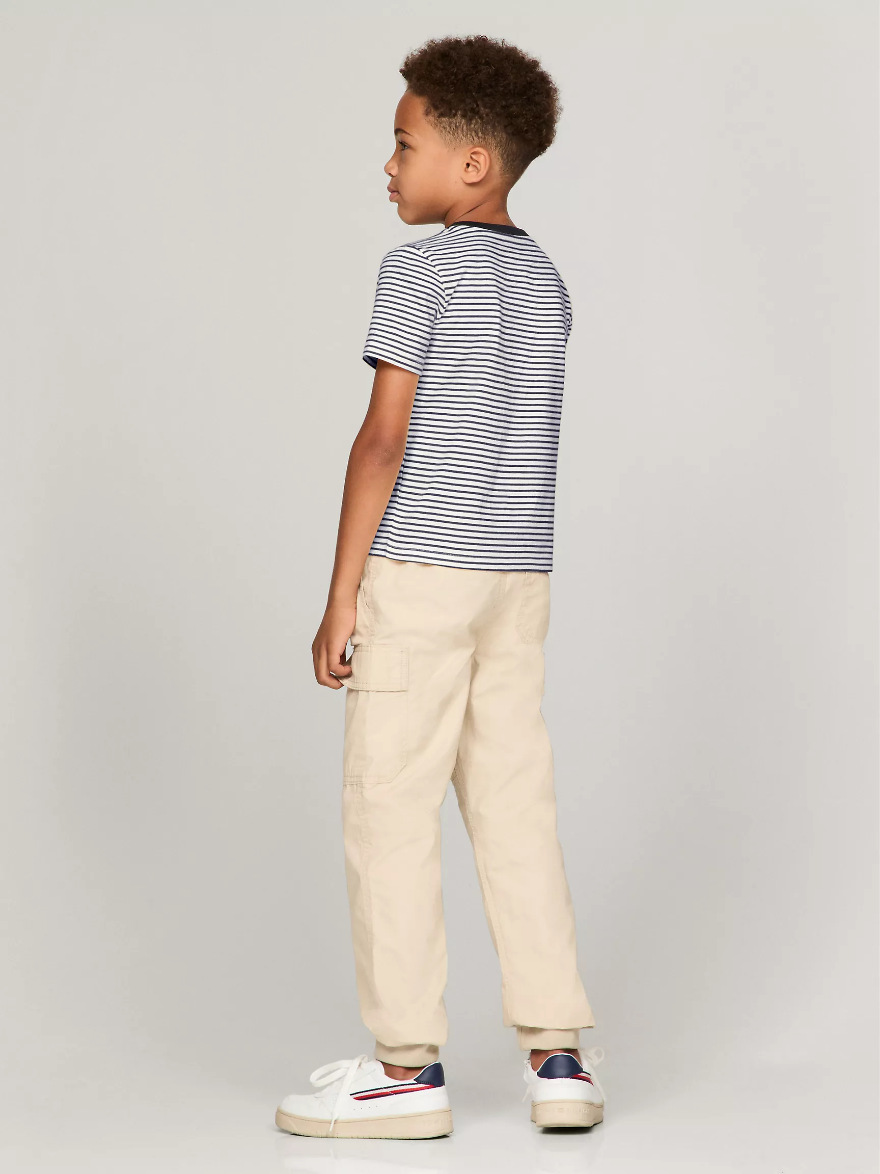 Футболка Tommy Hilfiger для мальчиков, Детская футболка с логотипом флага и полосками