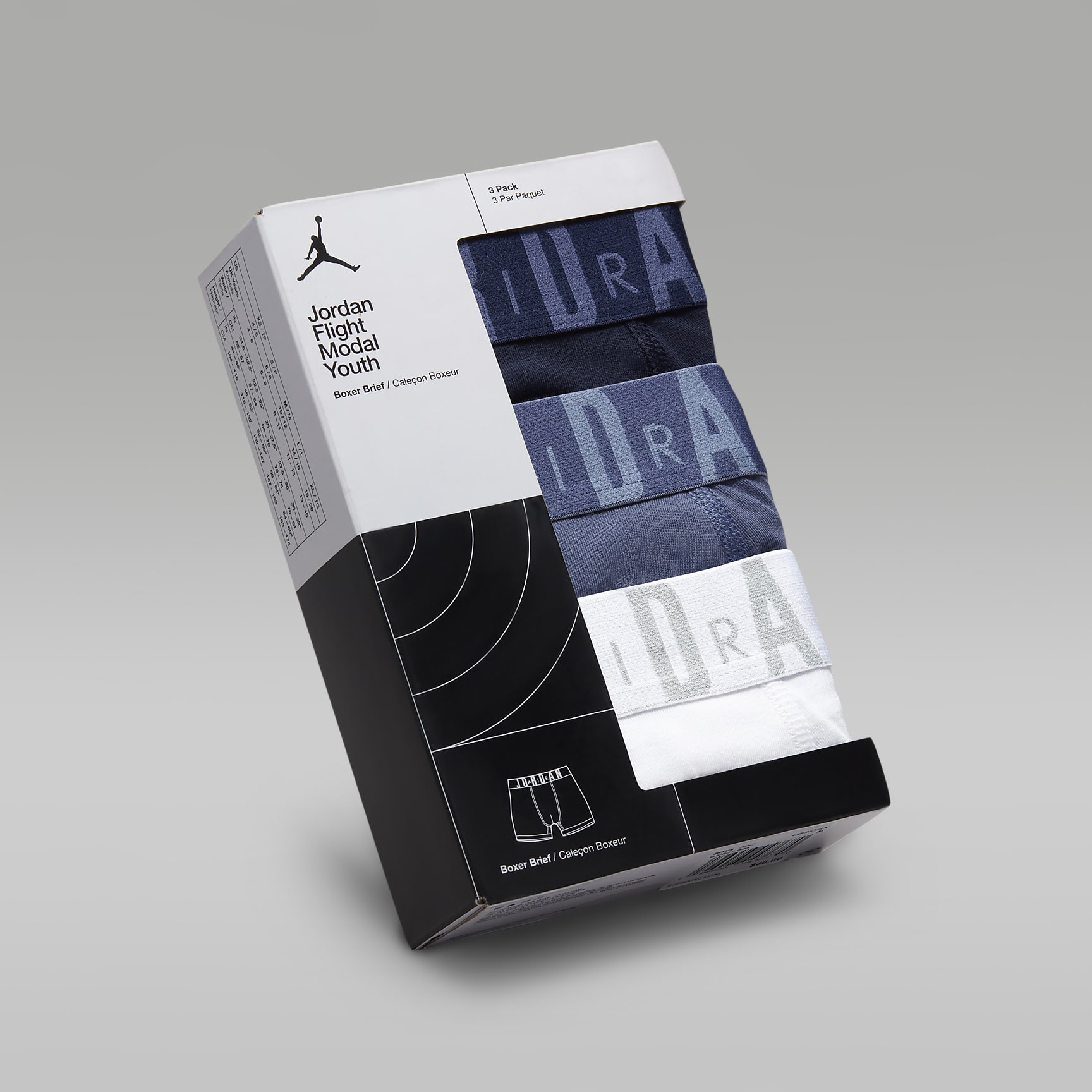 Jordan Big Kids' Flight Modal Boxer Briefs (3-Pack)