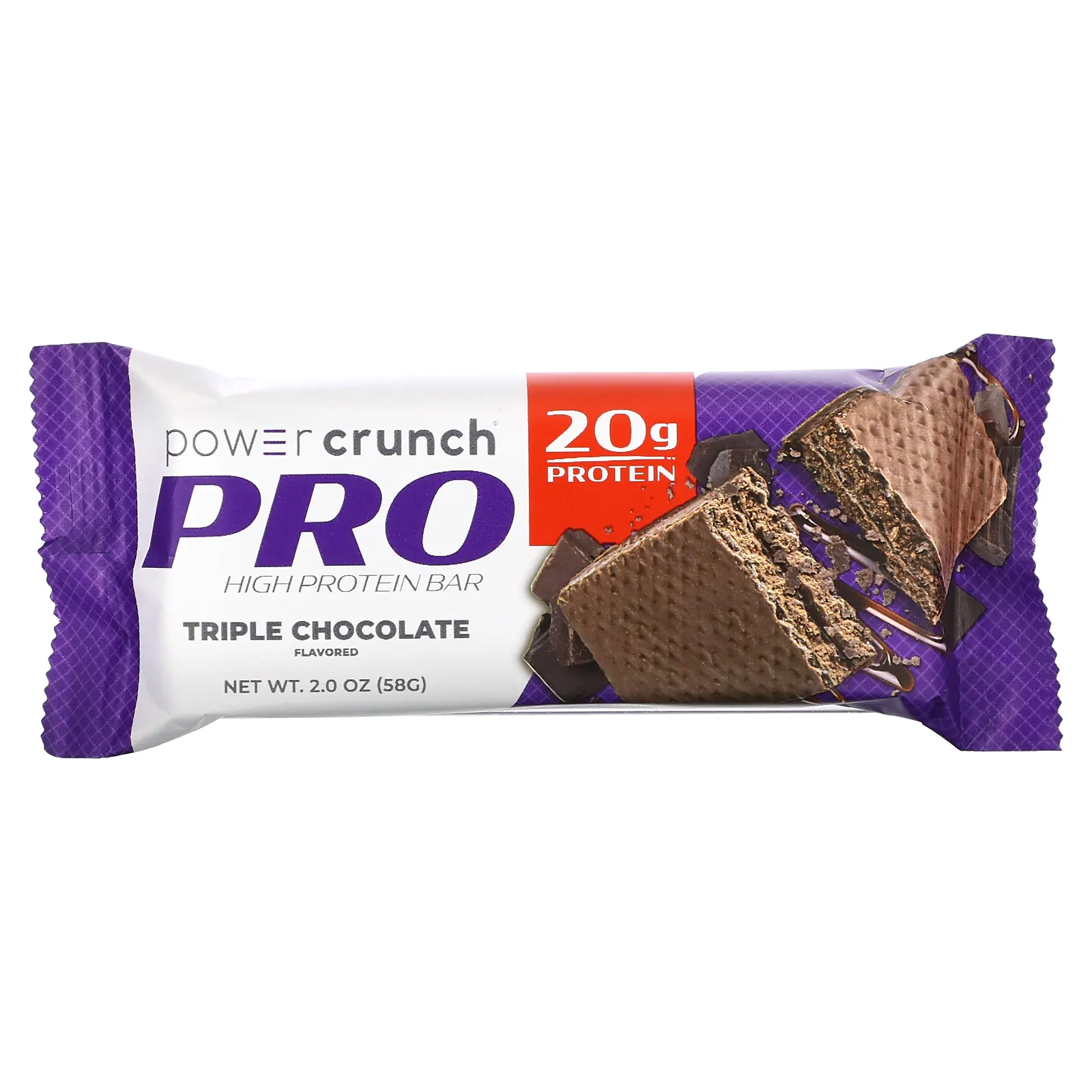 BNRG, Power Crunch Protein Energy Bar, PRO, тройной шоколад, 12 батончиков по 2,0 унции (58 г) каждый